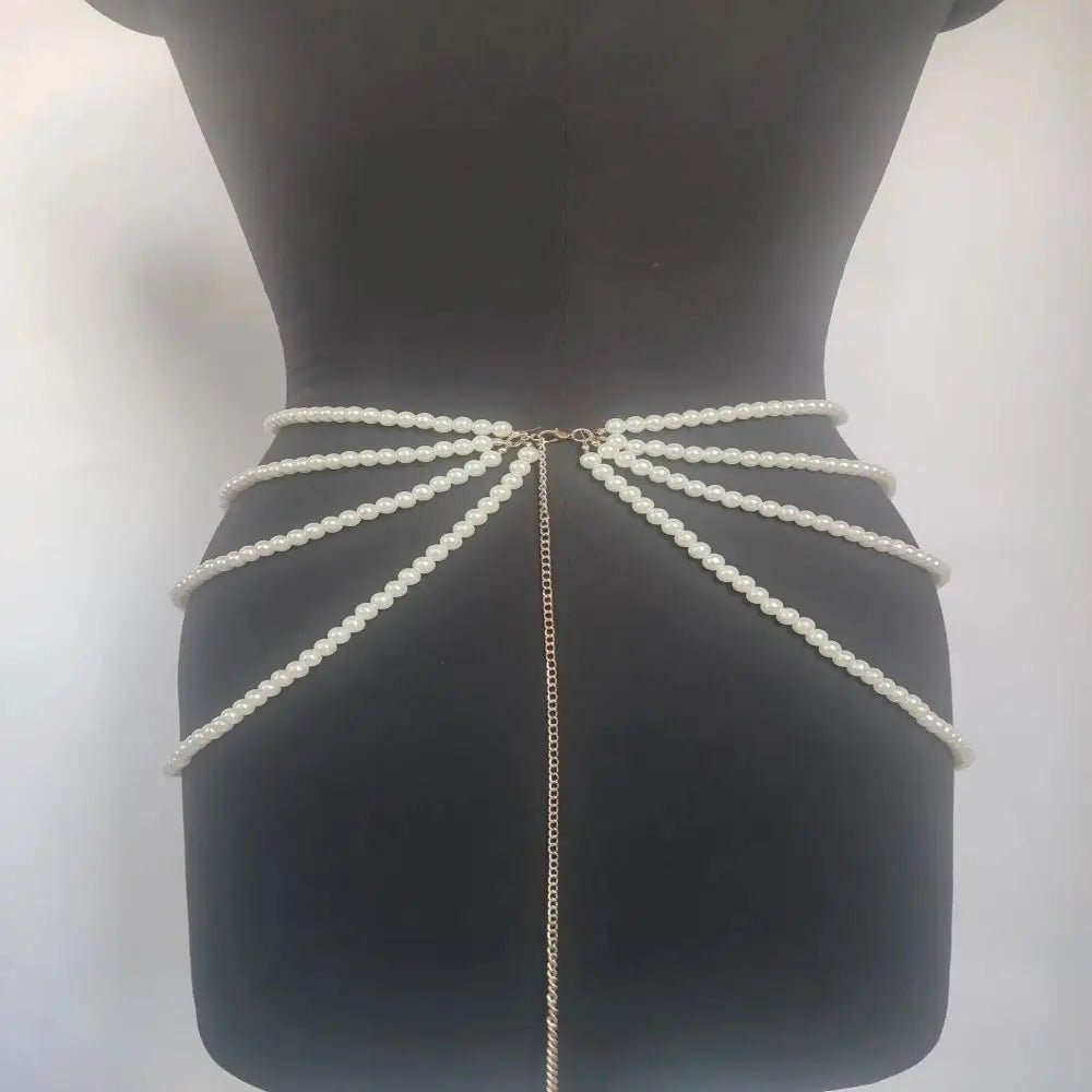 Y2K Pearl Waist Chain - SN Wigs & More