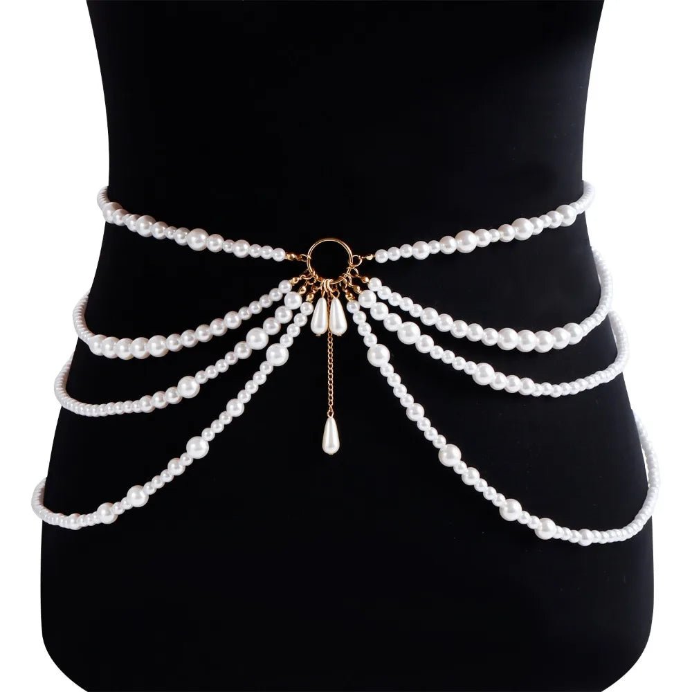 Y2K Pearl Waist Chain - SN Wigs & More
