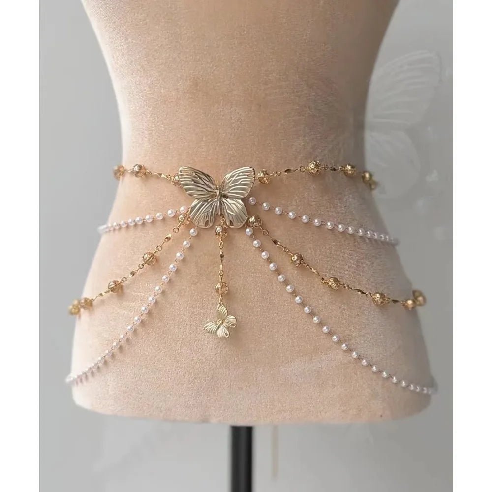 Y2K Pearl Waist Chain - SN Wigs & More
