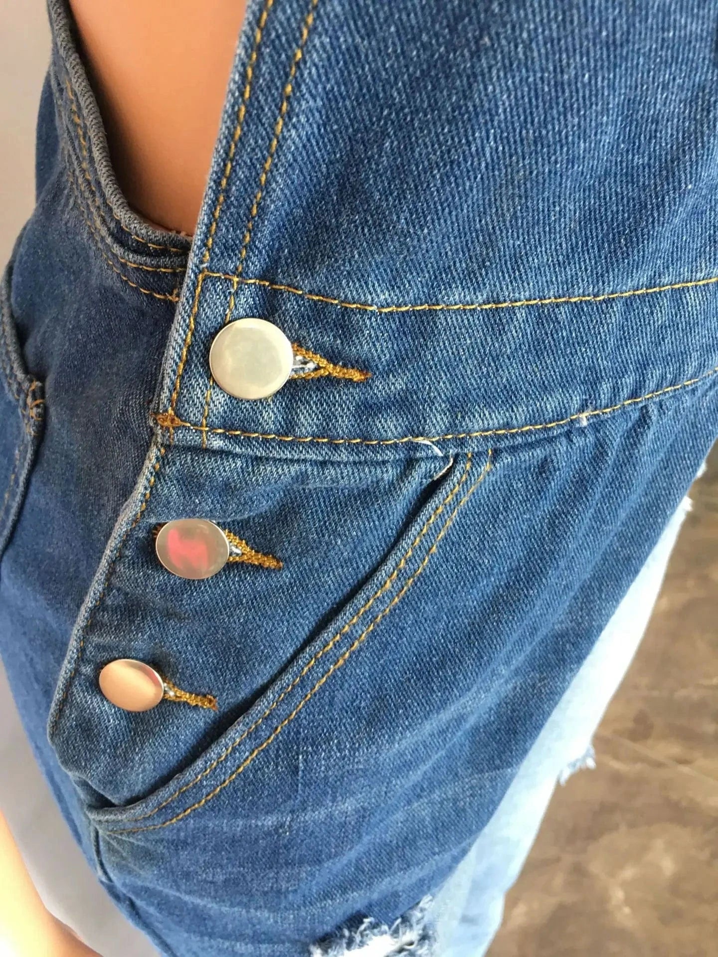 Y5523 New Fashion Patchwork Denim Overalls Pocket Women Slim Fit Jeans Romper Sleeveless Strap Denim Jumpsuits