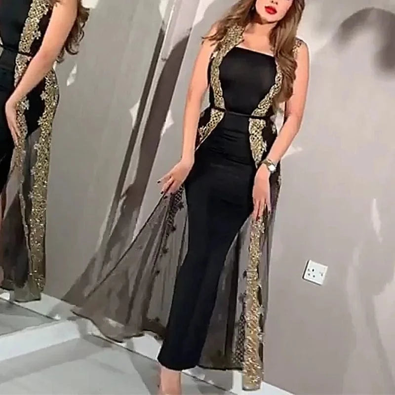 YILIMI Women shinnie Solid black Gown Christmas Birthday Celebrity Outfits Sexy Women Slit Draped Evening Dress