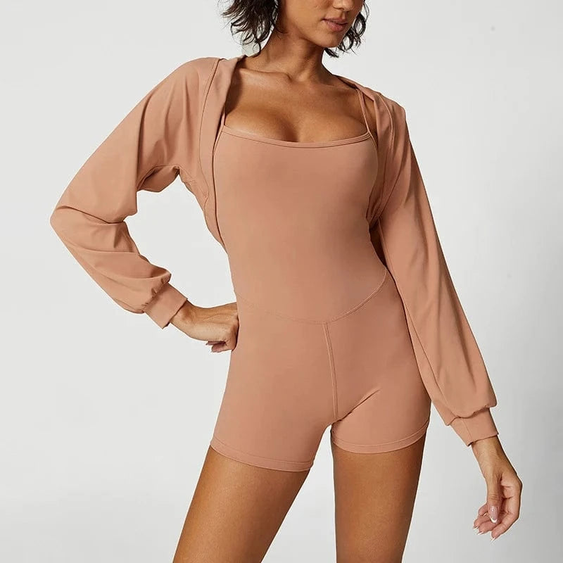 YIYI Strap Stretchy Rompers Gym Women Shockproof High Impact Women Suits Jumpsuit Women's Sports Fitness Yoga Sets
