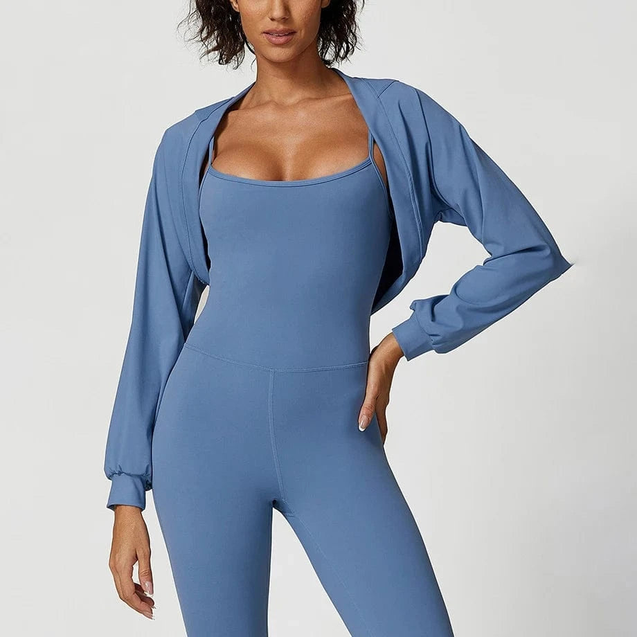 YIYI Strap Stretchy Rompers Gym Women Shockproof High Impact Women Suits Jumpsuit Women's Sports Fitness Yoga Sets