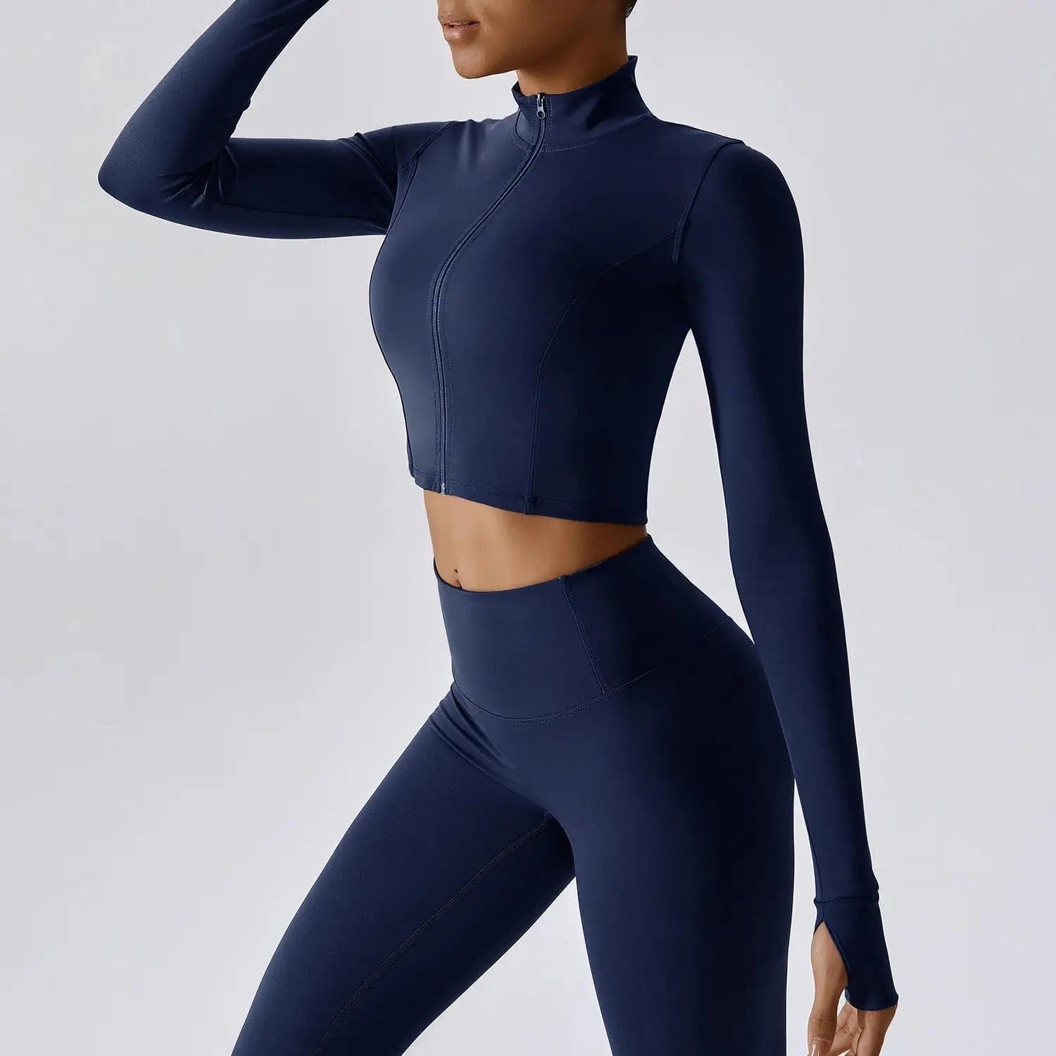 YOKE 2024 New Arrive Wholesale Gym Fitness Long Sleeve Jacket Leggings Sports Suits Women Gym Set Women
