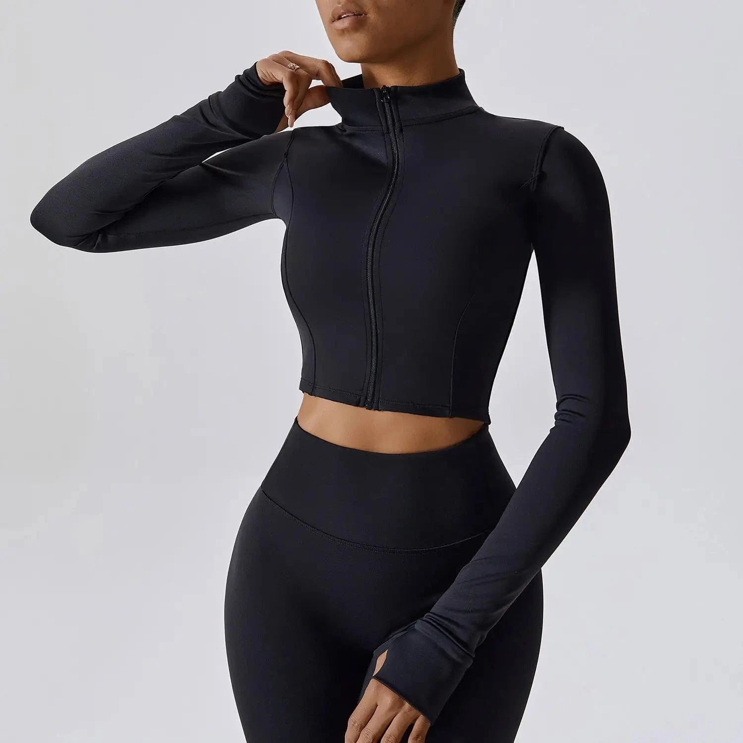 YOKE 2024 New Arrive Wholesale Gym Fitness Long Sleeve Jacket Leggings Sports Suits Women Gym Set Women