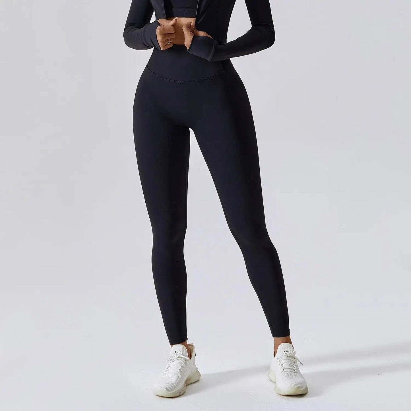 YOKE 2024 New Arrive Wholesale Gym Fitness Long Sleeve Jacket Leggings Sports Suits Women Gym Set Women