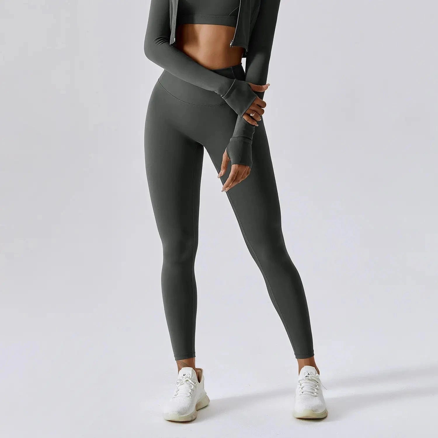 YOKE 2024 New Arrive Wholesale Gym Fitness Long Sleeve Jacket Leggings Sports Suits Women Gym Set Women