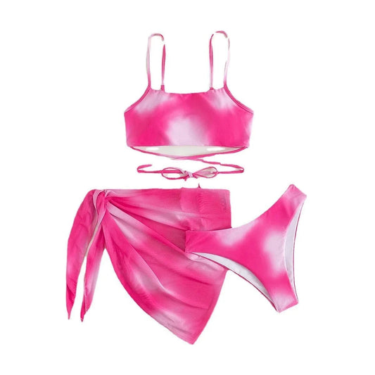 YONGQI 2024 New Style Lady Luxury 3 Piece Bikini Sexy Woman Swimsuit 2023 Beachwear  Bath Suit Swimwear For Woman