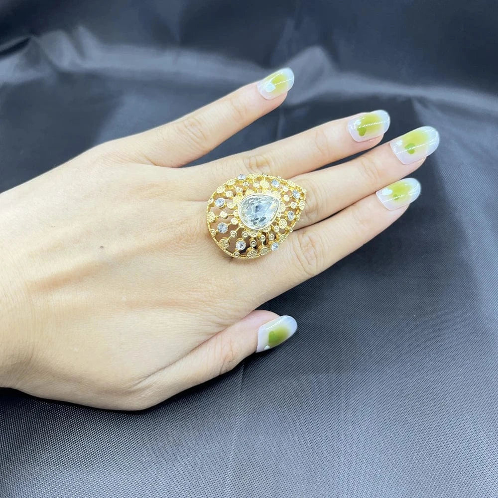 Yulail Alloy Gold Plated African ladies sample fashion rings for women 2024