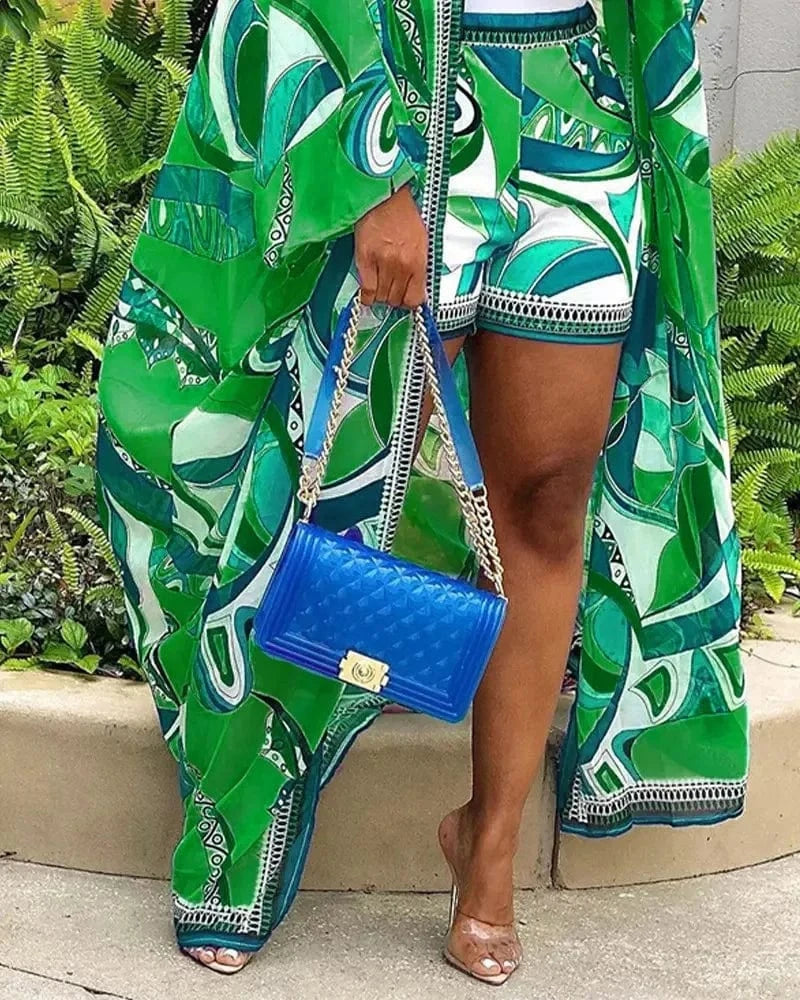 Z104608 2023 summer 2 piece set women tops two piece pants Plus Size Women's Sets women pants 2 piece sets kimono
