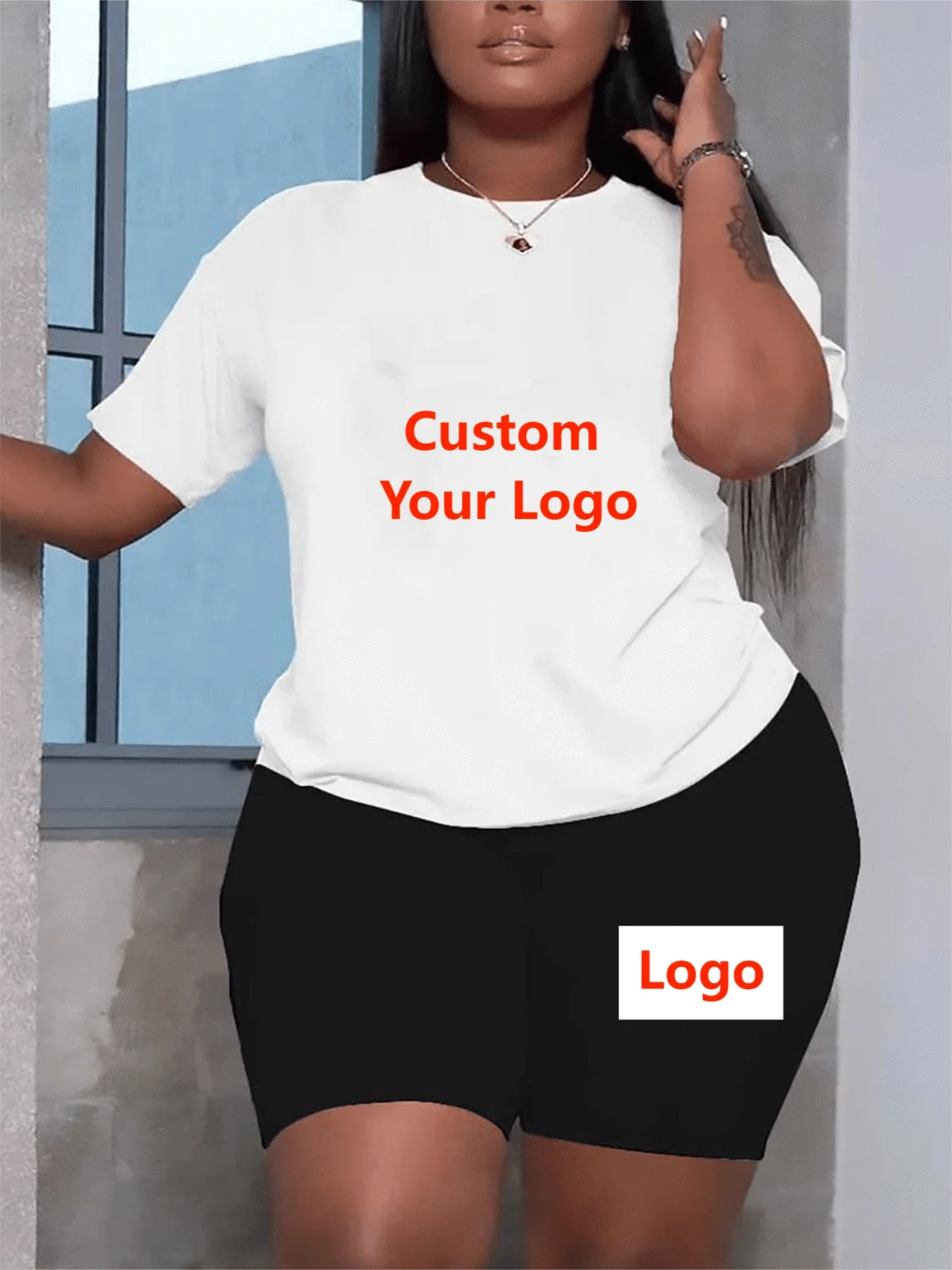 Z182578 2024 custom logo Summer Casual print T-shirt long pant mardi gras 2024 print long two-piece shirt and pants for women