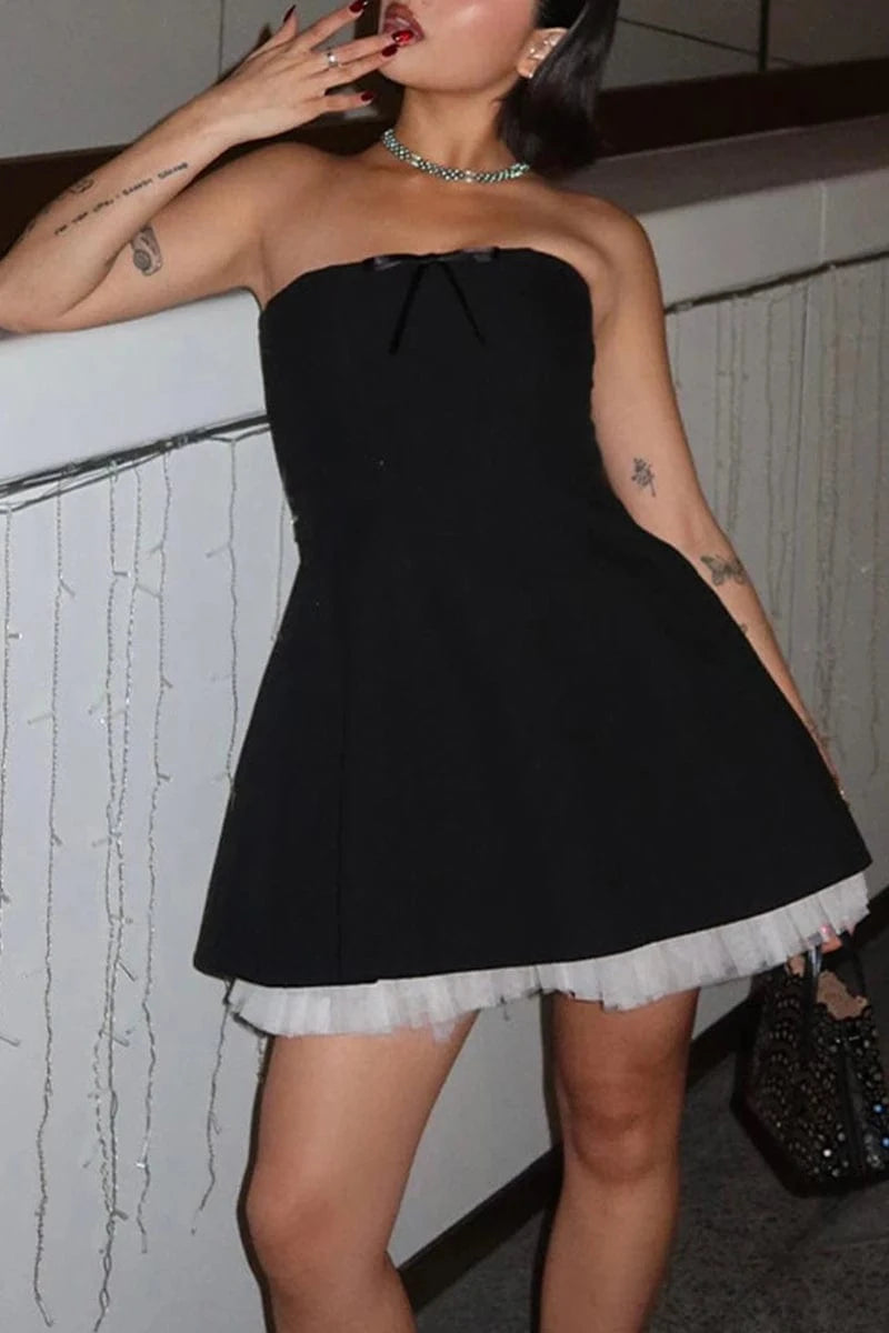 Z189758 2024 new women's sexy sweet and spicy one-shoulder tube top slim fit dress women evening dresses club skirt