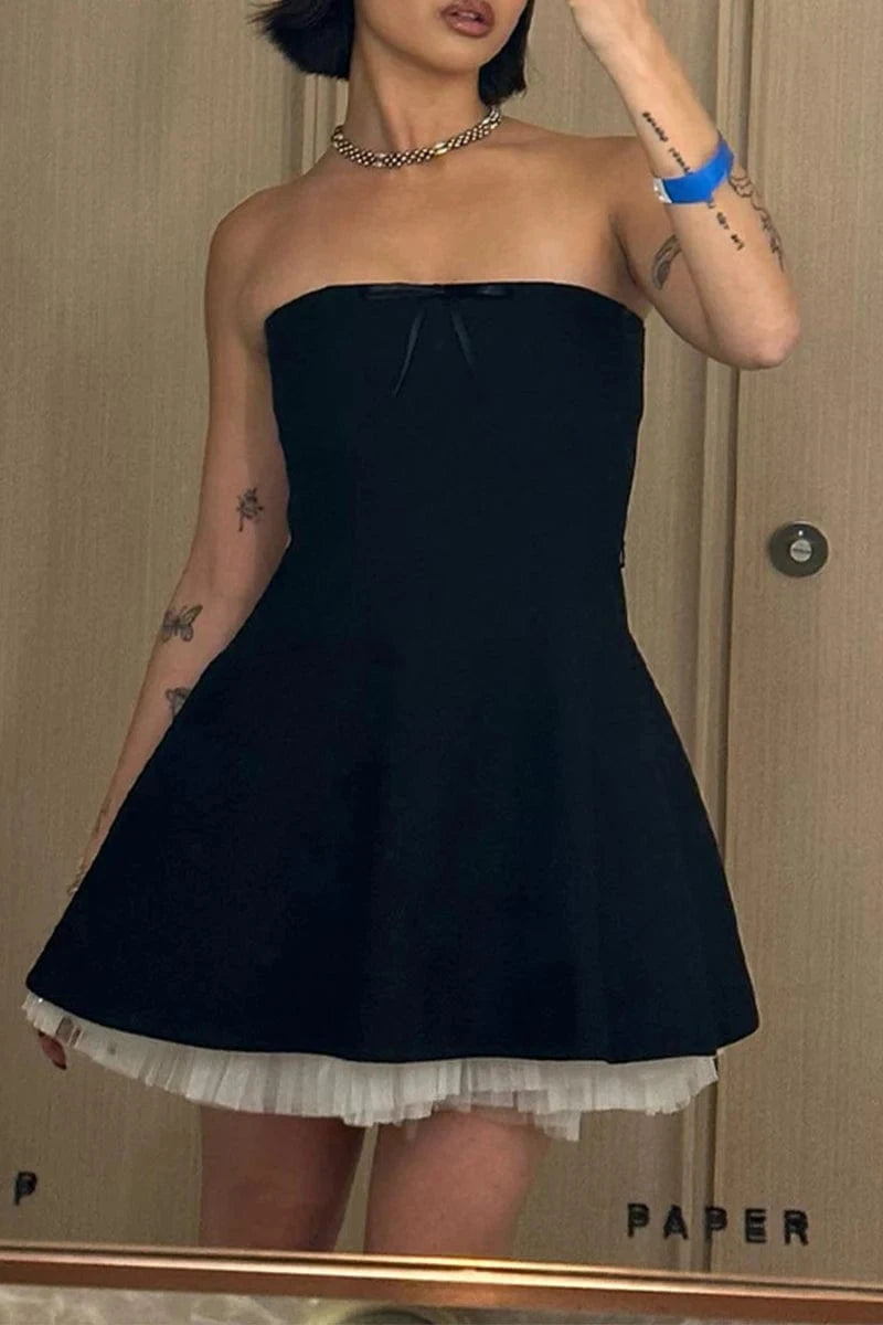 Z189758 2024 new women's sexy sweet and spicy one-shoulder tube top slim fit dress women evening dresses club skirt
