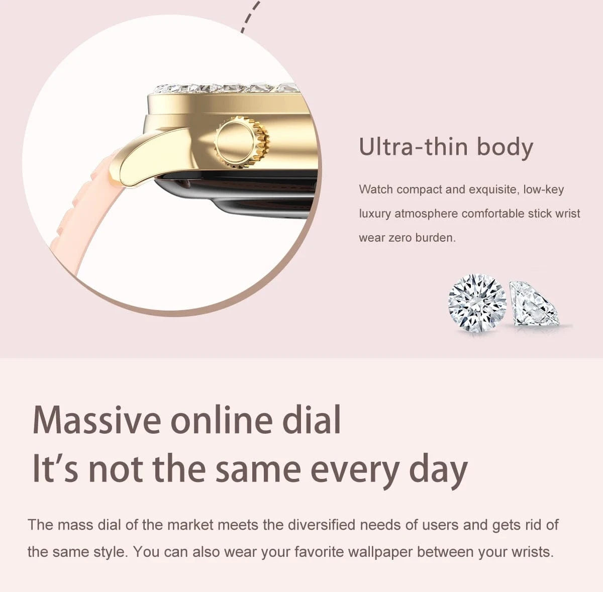 Z95 Mini Women Smart Watch 1.3inch AMOLED Large Screen Bluetooth Call Fashion Lady Wristwatch Sport Fitness Tracker Smartwatch