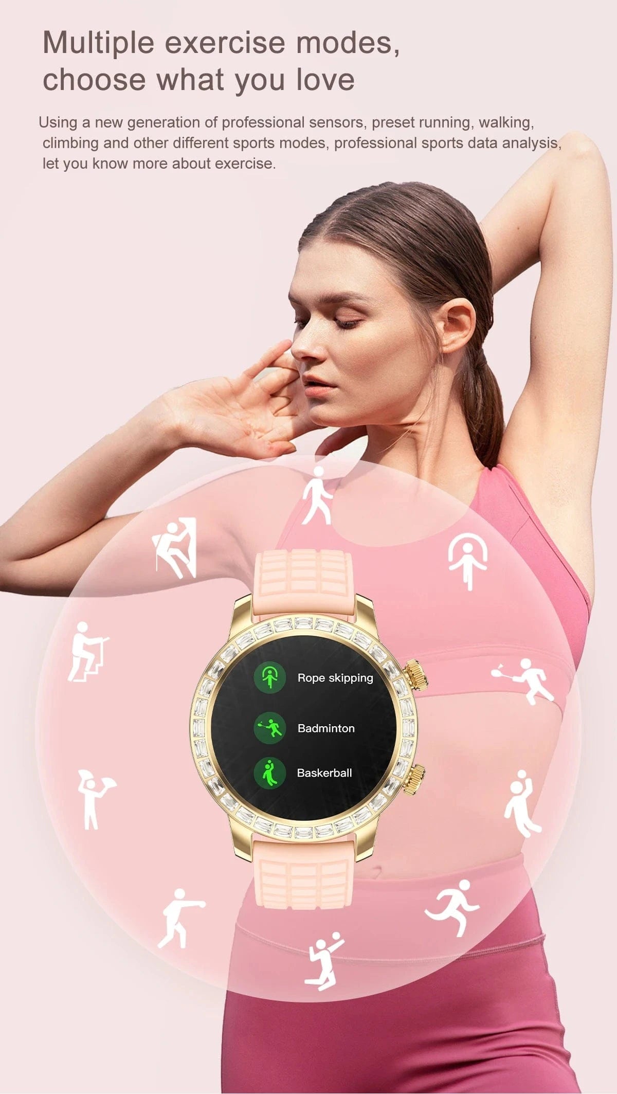 Z95 Mini Women Smart Watch 1.3inch AMOLED Large Screen Bluetooth Call Fashion Lady Wristwatch Sport Fitness Tracker Smartwatch