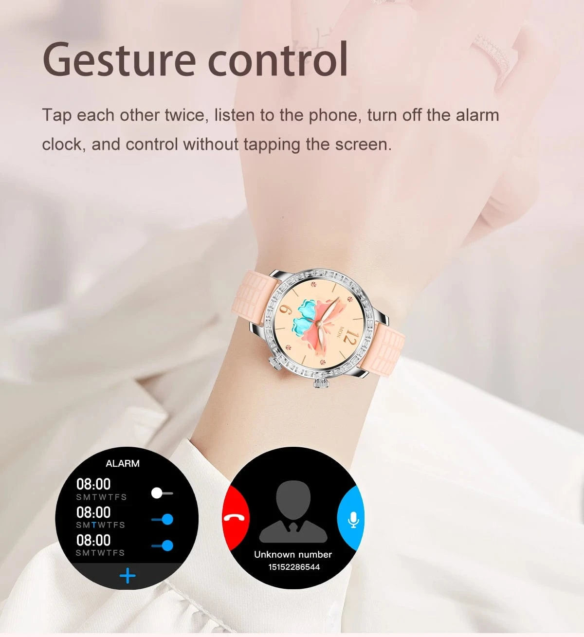 Z95 Mini Women Smart Watch 1.3inch AMOLED Large Screen Bluetooth Call Fashion Lady Wristwatch Sport Fitness Tracker Smartwatch