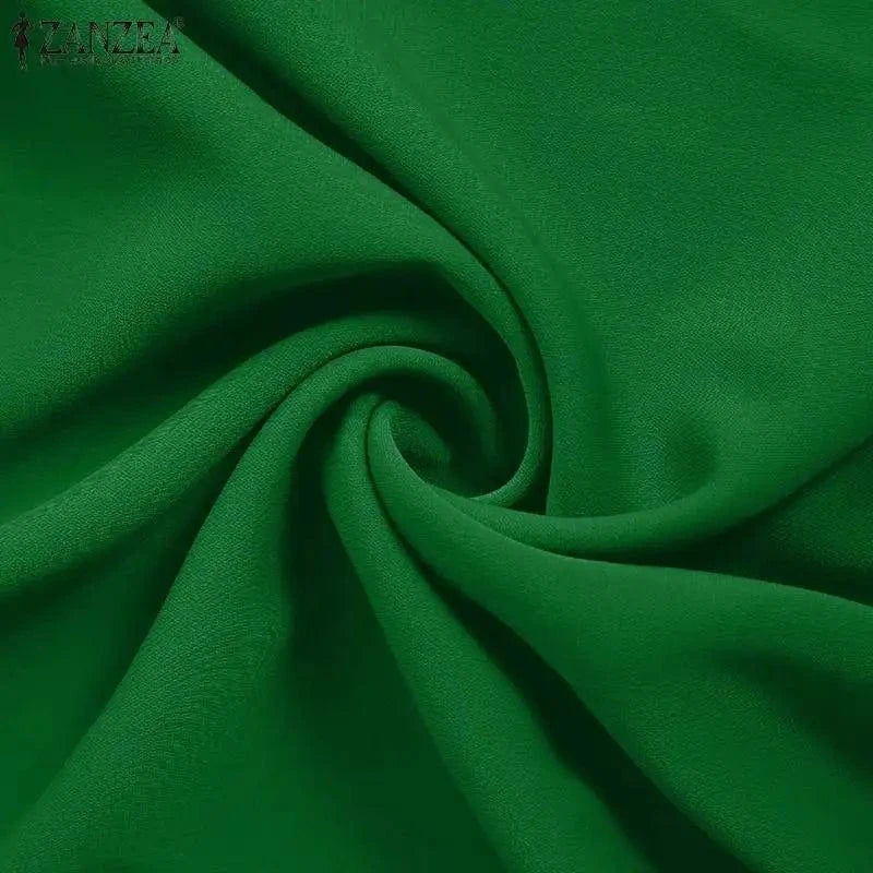 ZANZEA 2024 Summer Women Party Elegant Jumpsuits Wide Leg Rompers Solid Color Wide Leg Playsuits Holiday Chic Sleeveless Overall