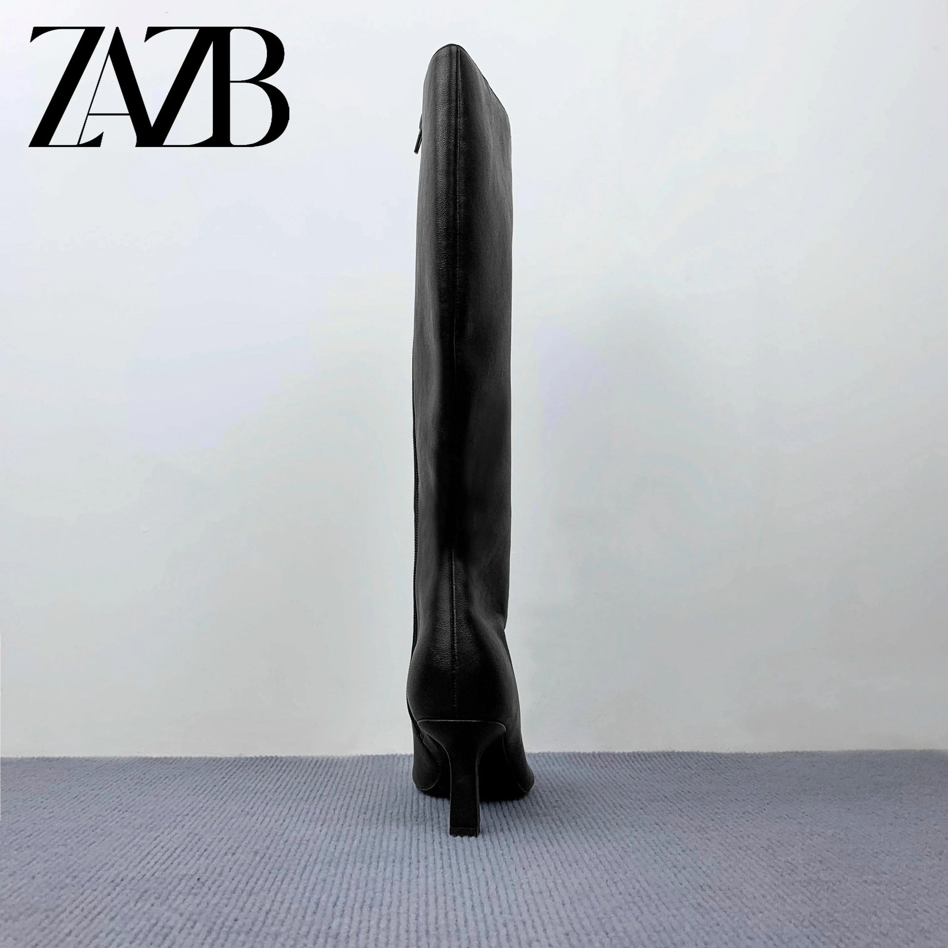 ZAZB Autumn and winter high tube Knee Boots high heel leather Knight boots