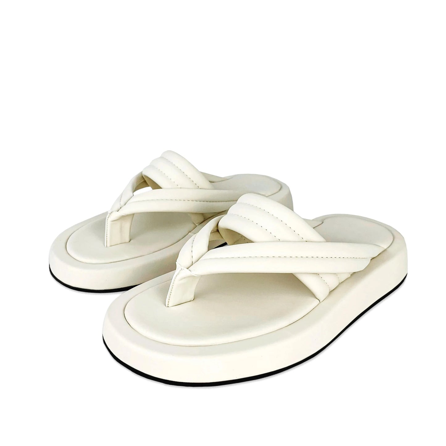 ZAZB brand custom leather beige thick sole slippers for women's slippers wedding dress for women