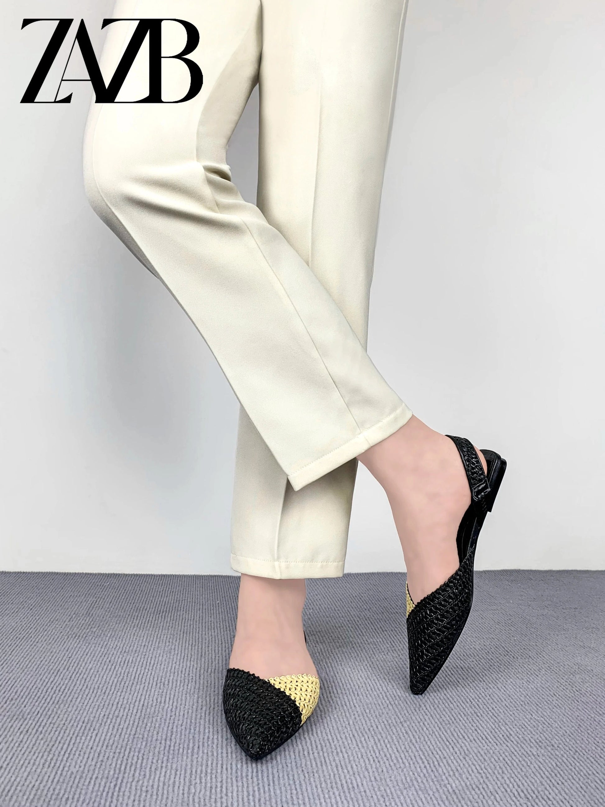 ZAZB brand custom leather for women sandals Woven hemp rope wedding bride ladies and chaussures pour femmes