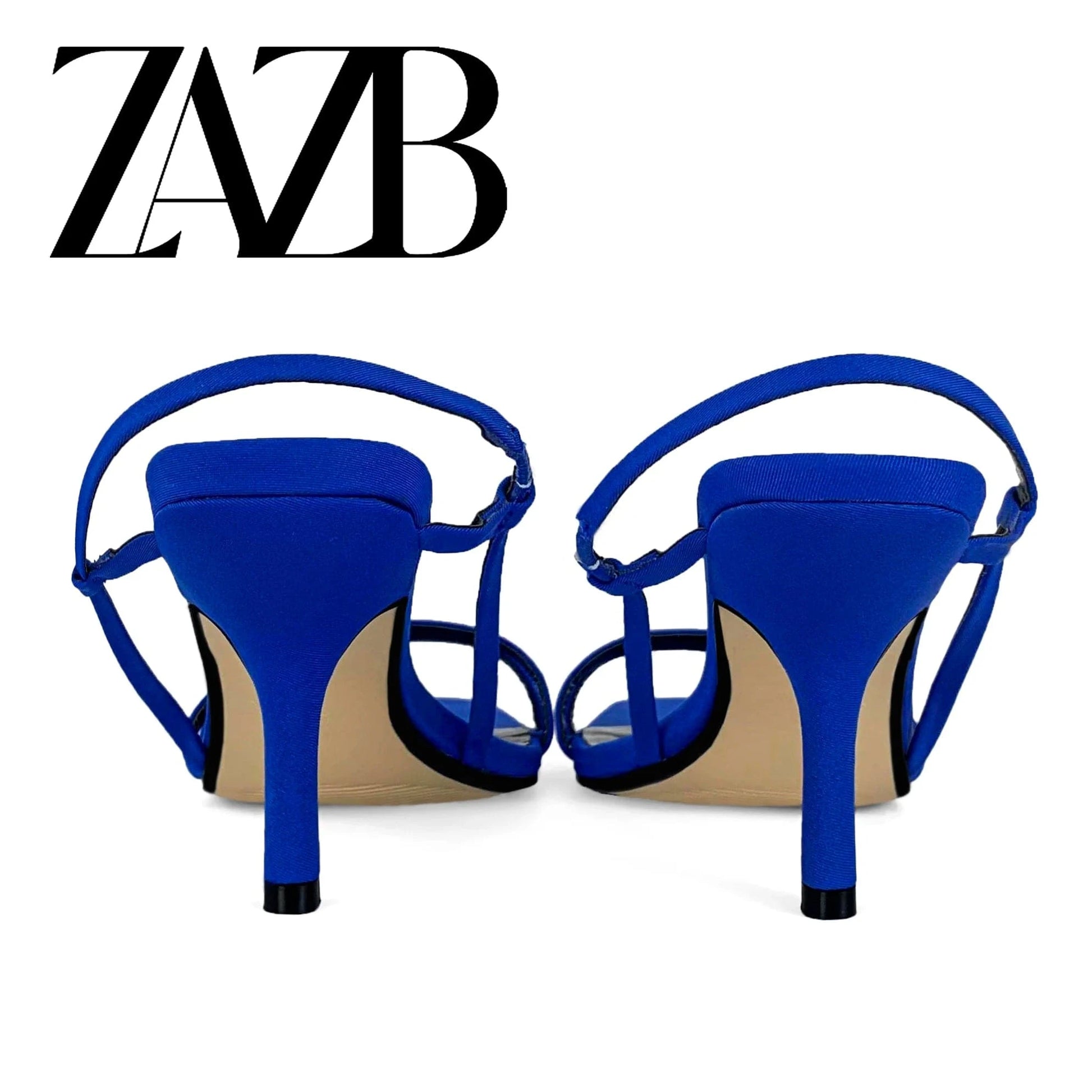ZAZB brand custom leather high heels shoes for women sandals Slim sexy wedding bride elegant ladies and chaussures pour femmes