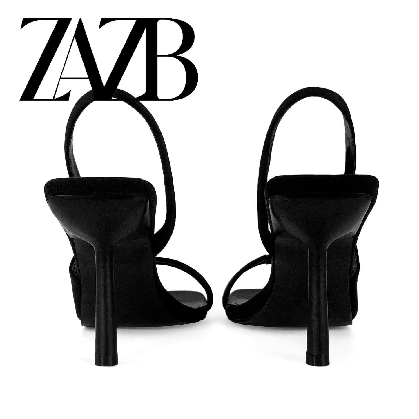 ZAZB brand custom leather high heels shoes for women sandals Slim sexy wedding bride elegant ladies and chaussures pour femmes