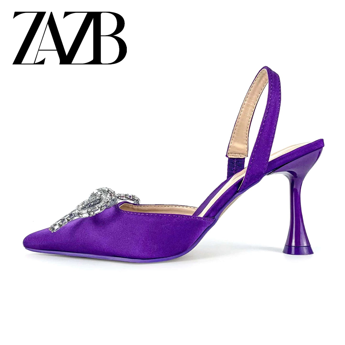 ZAZB brand custom leather high heels shoes for women sandals Slim sexy wedding bride elegant ladies and chaussures pour femmes