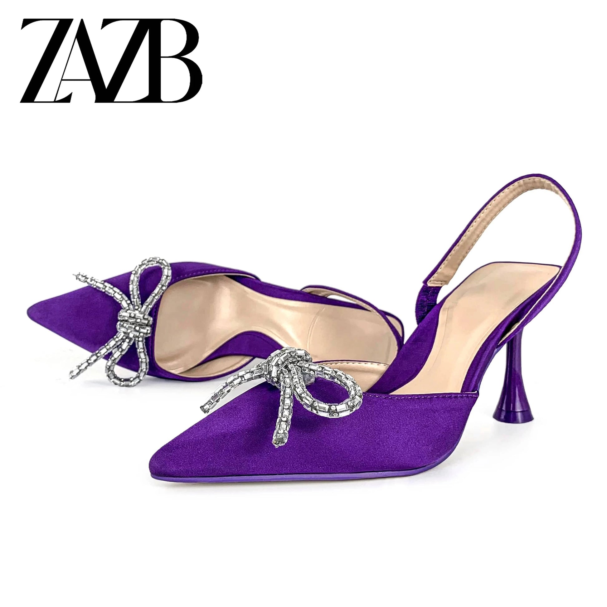 ZAZB brand custom leather high heels shoes for women sandals Slim sexy wedding bride elegant ladies and chaussures pour femmes