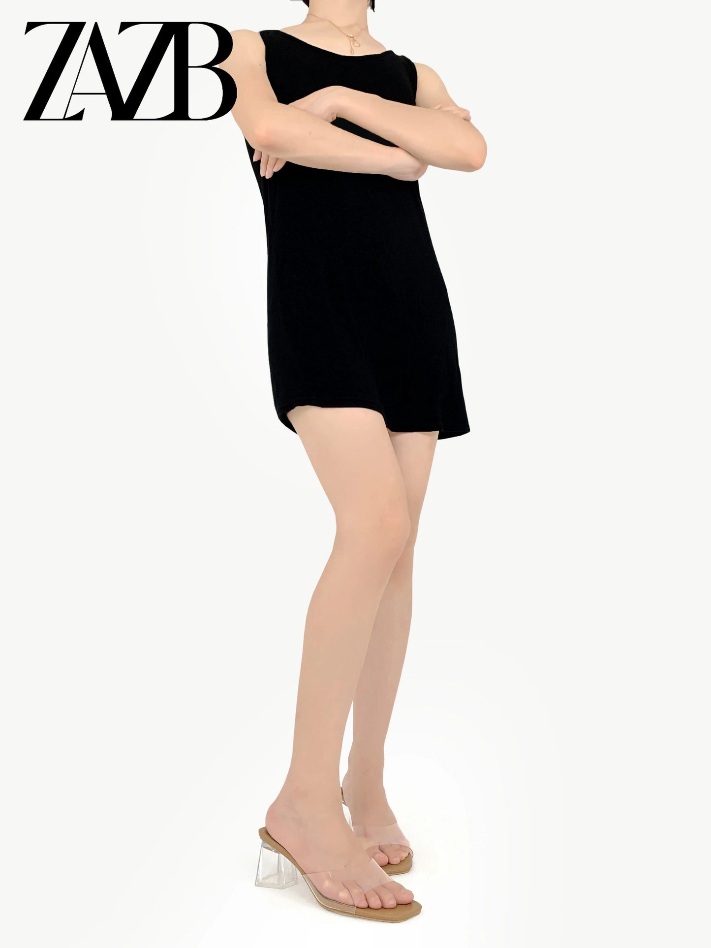 ZAZB brand custom transparent high heels shoes for women thick with sandals wedding bride ladies and chaussures pour femmes