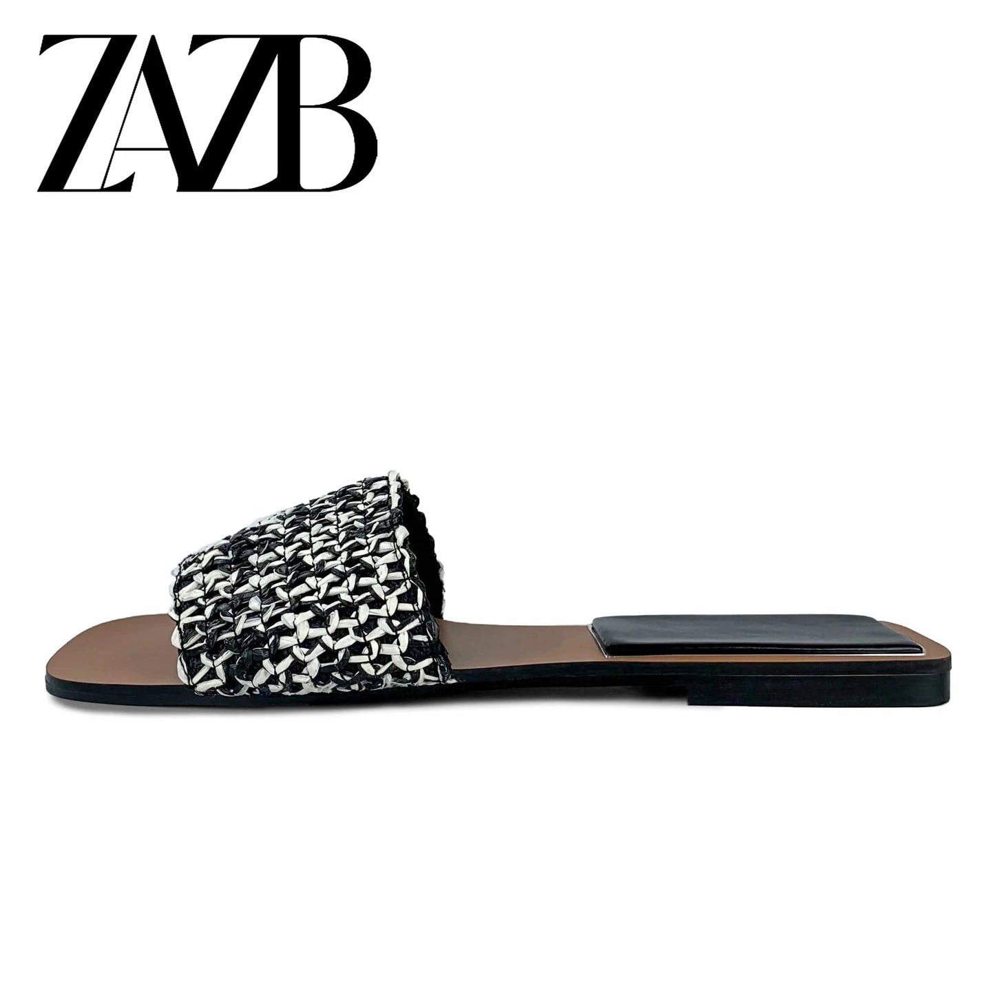 ZAZB brand Custom women flat shoes ladies shoes and sandals for mules luxury slippers Hemp rope weaving chaussures pour femmes