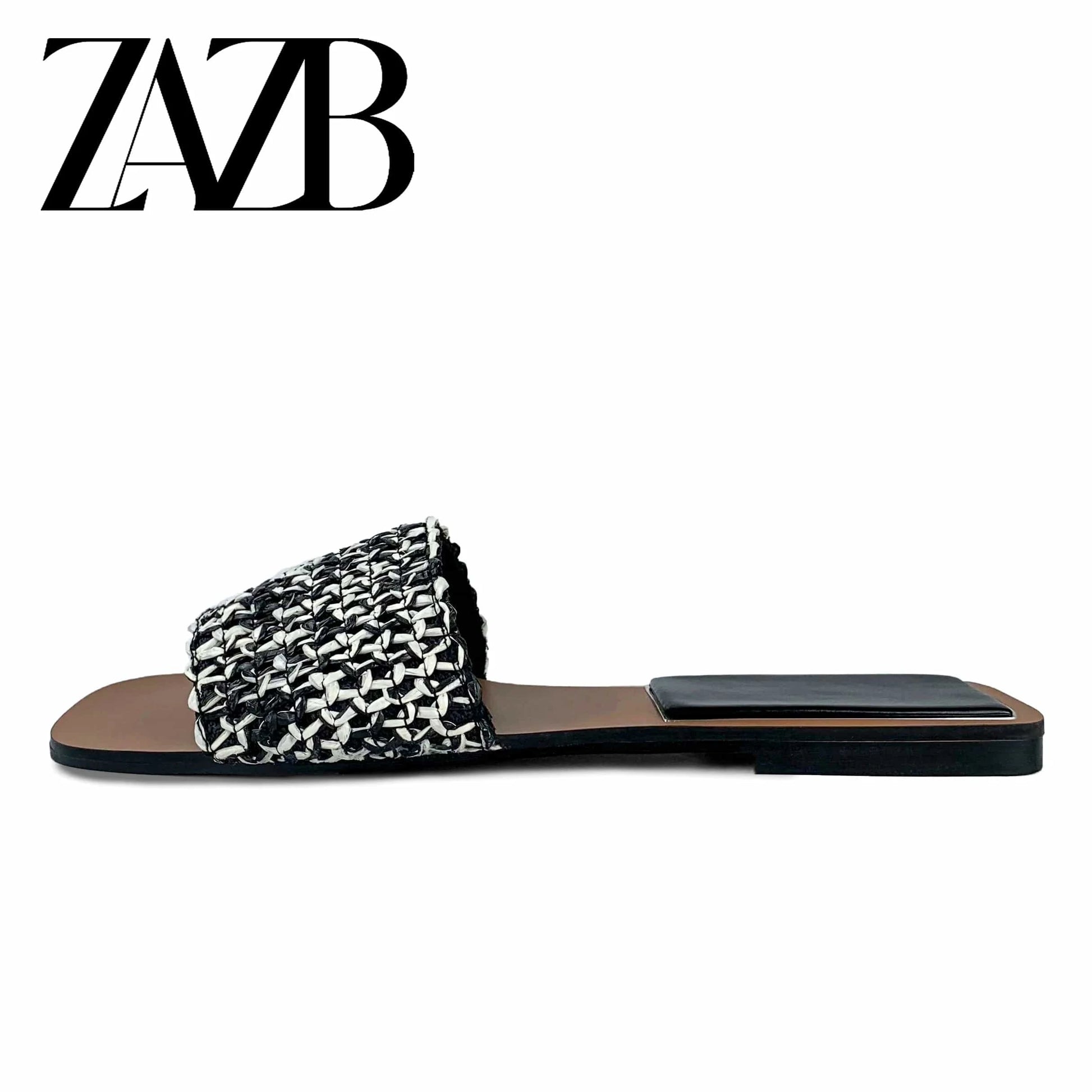 ZAZB brand Custom women flat shoes ladies shoes and sandals for mules luxury slippers Hemp rope weaving chaussures pour femmes