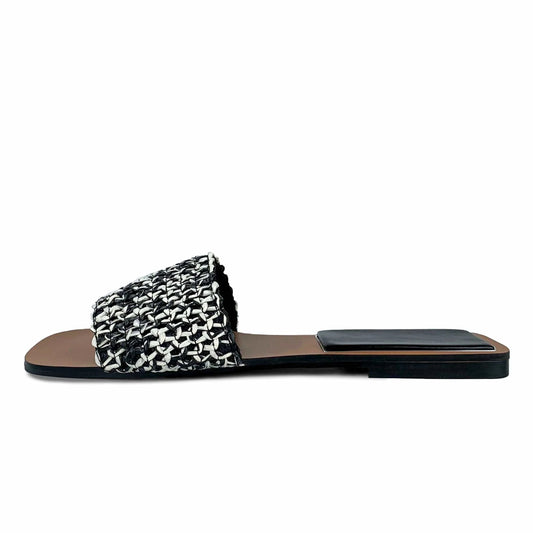 ZAZB brand Custom women flat shoes ladies shoes and sandals for mules luxury slippers Hemp rope weaving chaussures pour femmes