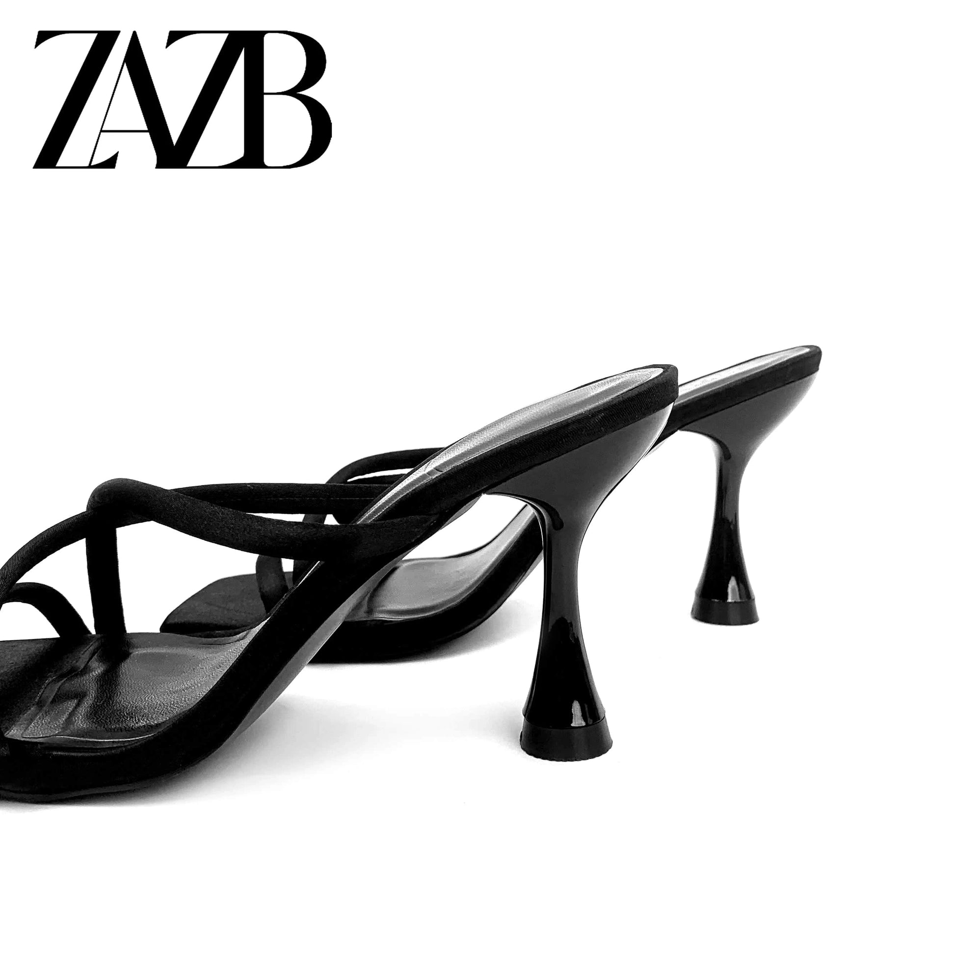 ZAZB Brand Customized Leather Coral Red High Heel Slippers Women's Slippers Wedding Bride Women's and Women's Dress