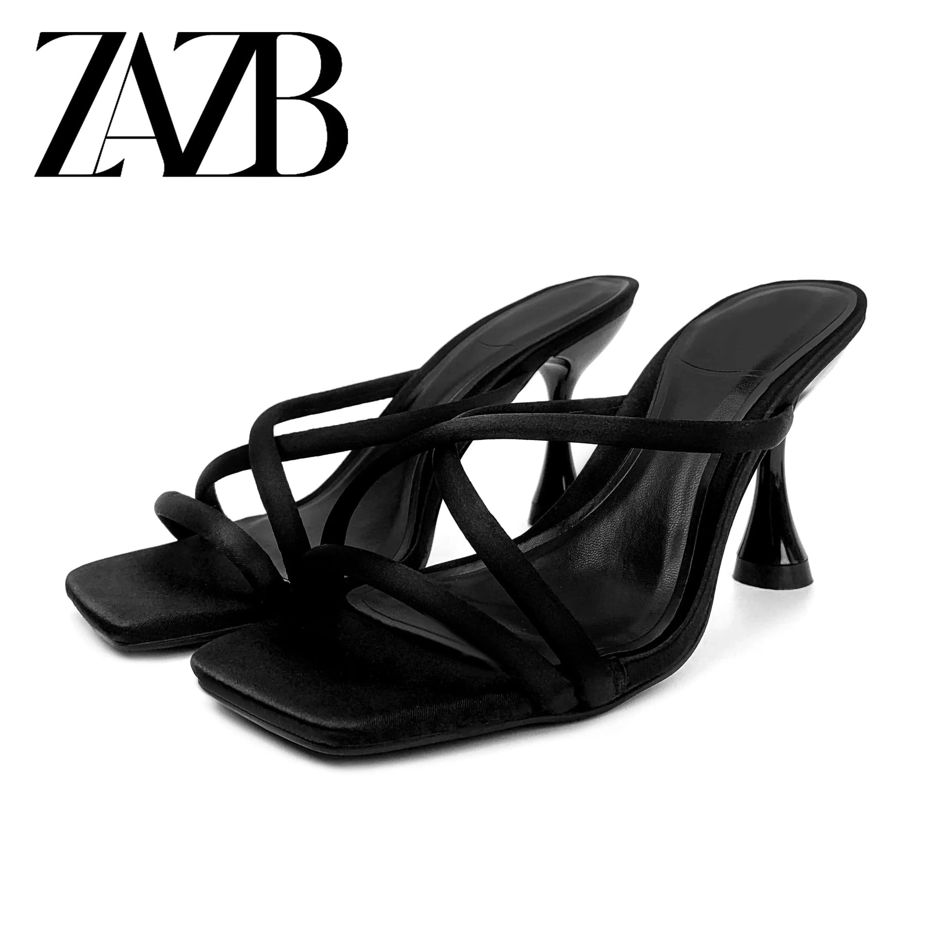 ZAZB Brand Customized Leather Coral Red High Heel Slippers Women's Slippers Wedding Bride Women's and Women's Dress