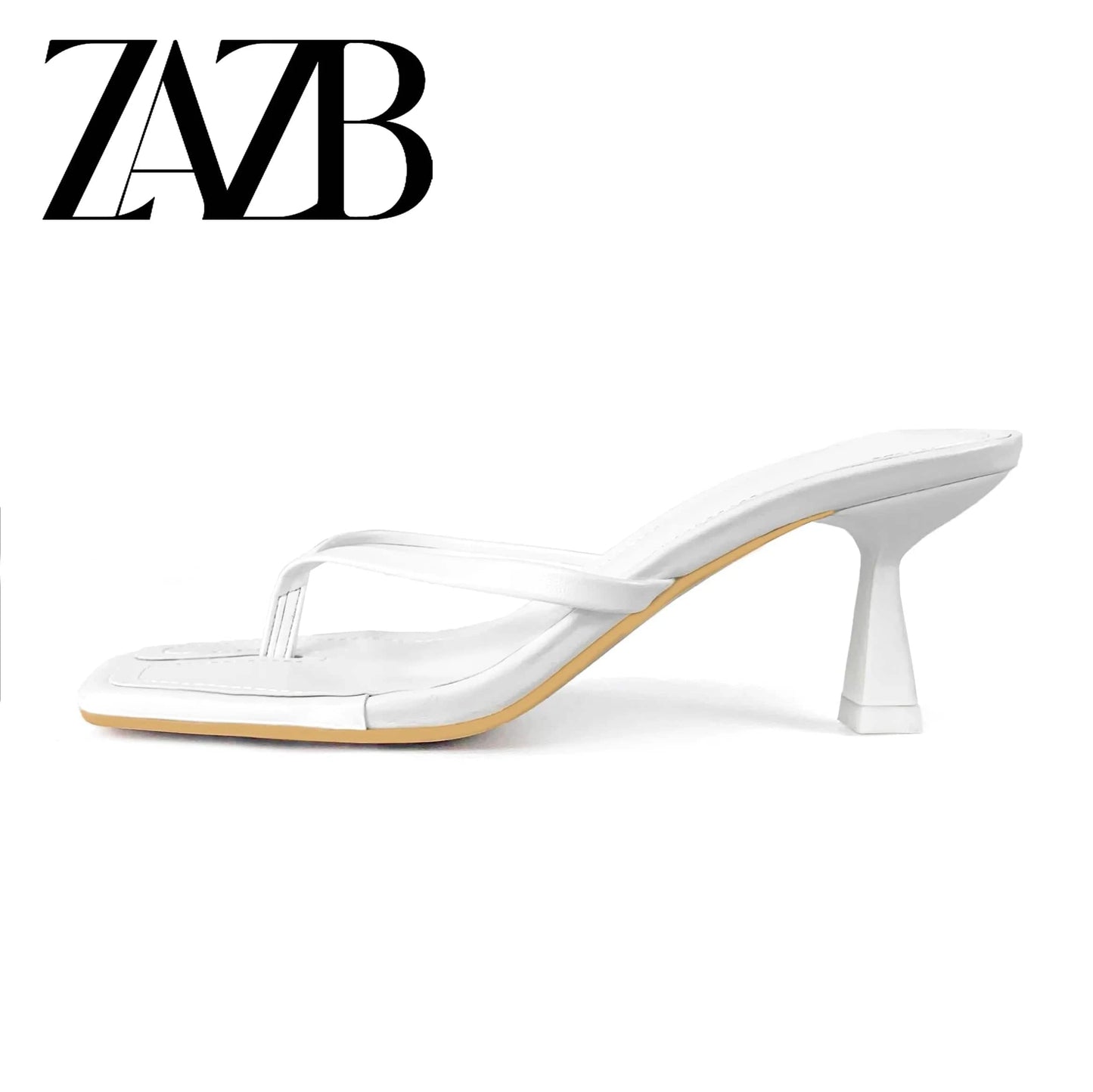 ZAZB Brand Customized Leather High Heel Slippers Women's Slippers Wedding Bride Women's and Women's Dress