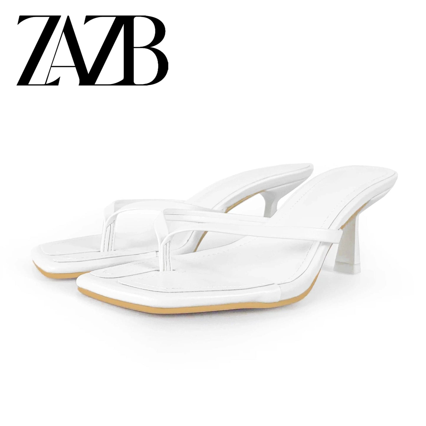 ZAZB Brand Customized Leather High Heel Slippers Women's Slippers Wedding Bride Women's and Women's Dress