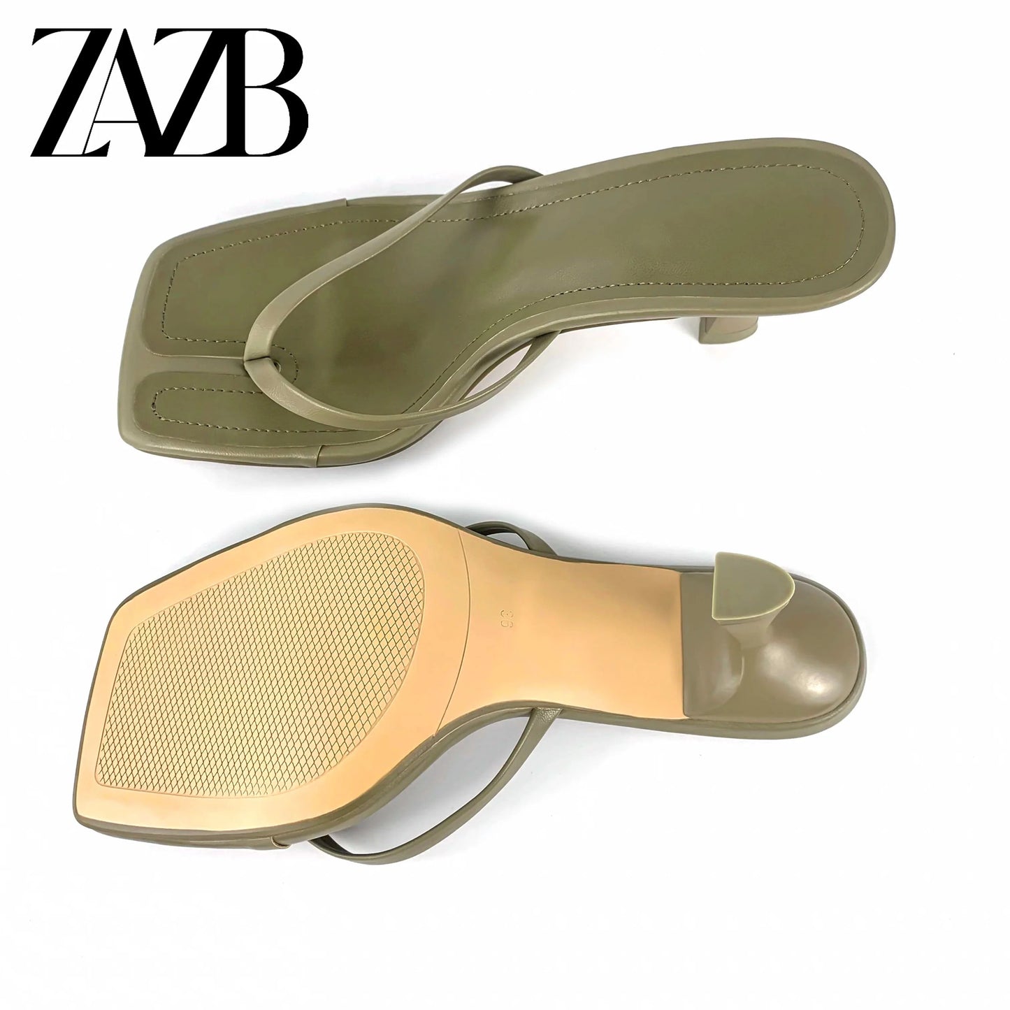 ZAZB Brand Customized Leather High Heel Slippers Women's Slippers Wedding Bride Women's and Women's Dress