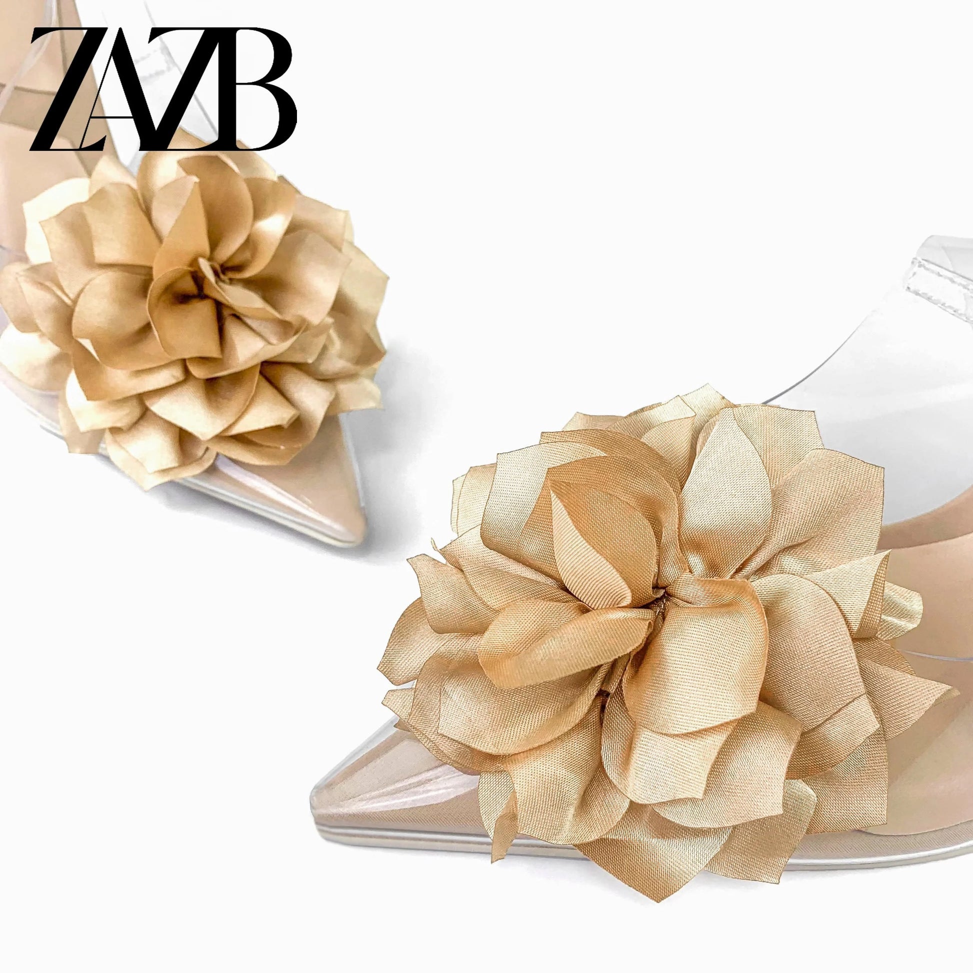 ZAZB Brand Customized Leather High Heels with Transparent Design Women's Sandals Wedding Bride Women's and Women's Dress