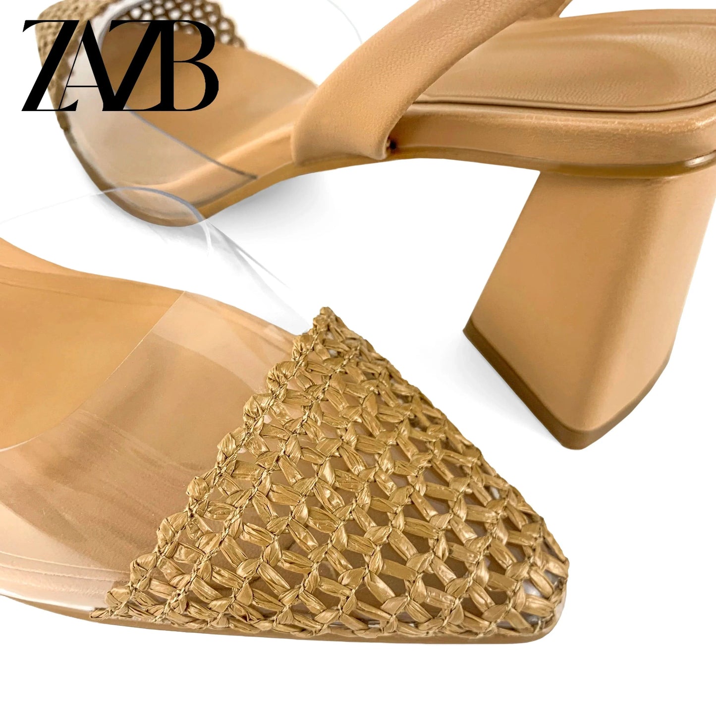 ZAZB Brand Customized Leather High Heels Women's Sandals Wedding Bride Elegant Women's and Women's Dress