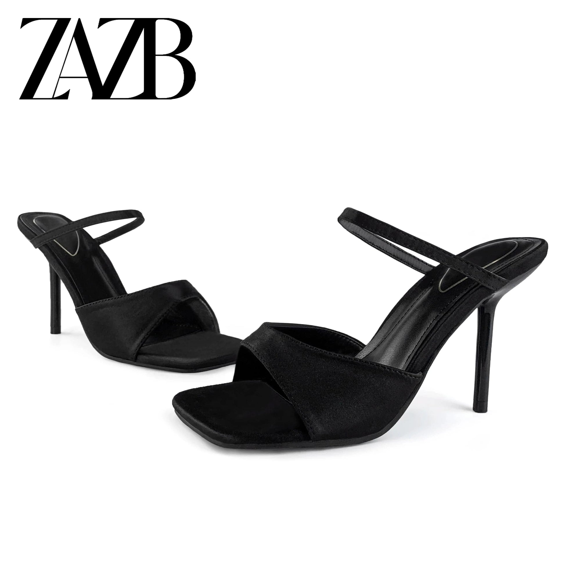 ZAZB Brand Customized Leather High Heels Women's Slippers Luxury Slippers Wedding Bride Women's and Women's Dress