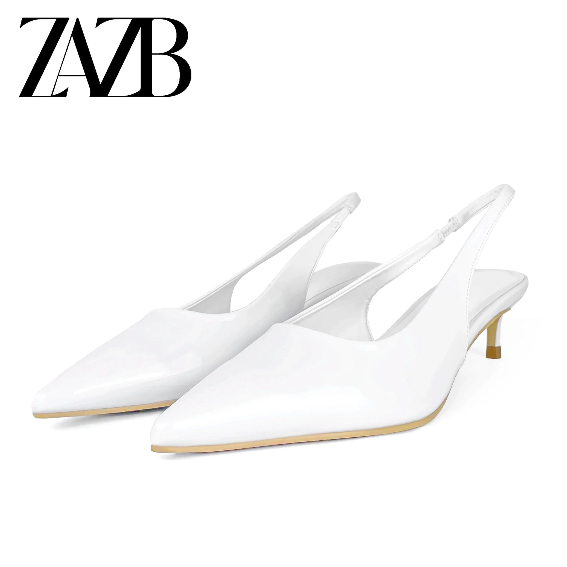 ZAZB Brand Customized Leather Sandals for Women's Mid Heel Sandals Slim Wedding Bride Elegant Women