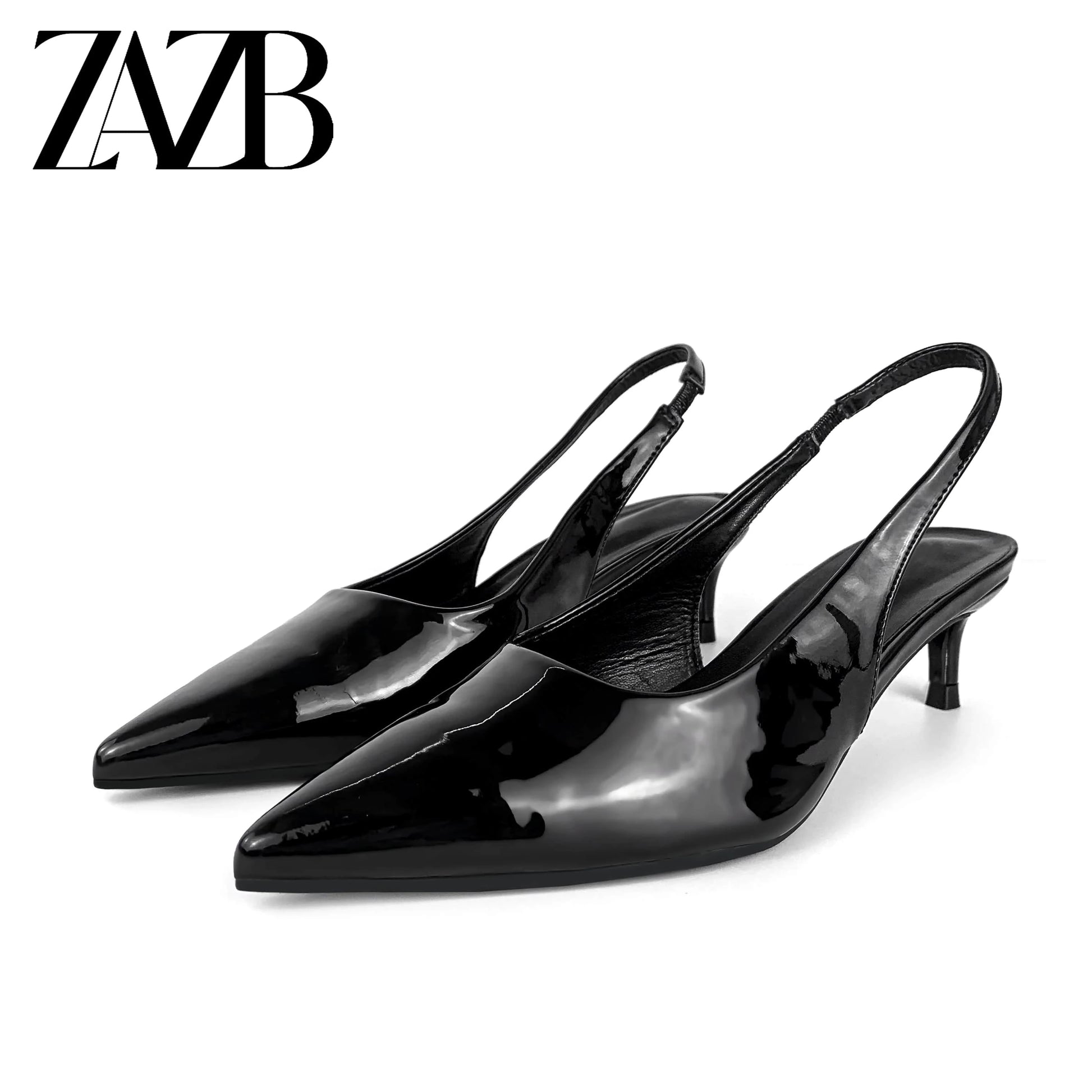 ZAZB Brand Customized Leather Sandals for Women's Mid Heel Sandals Slim Wedding Bride Elegant Women
