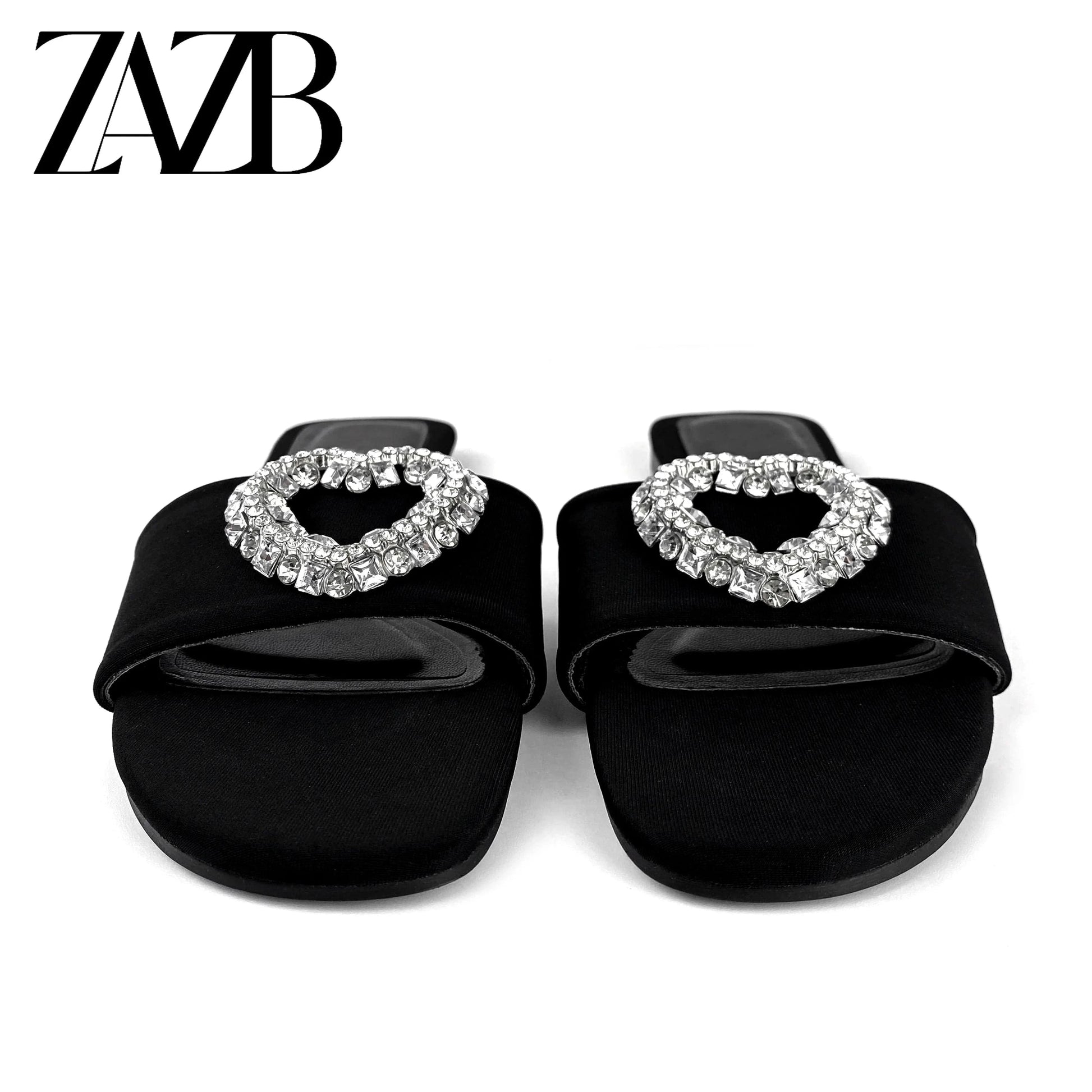 ZAZB Brand Customized Leather Slippers Women's Sandals Luxury Slippers Wedding Bride Ladies and Women's Dress