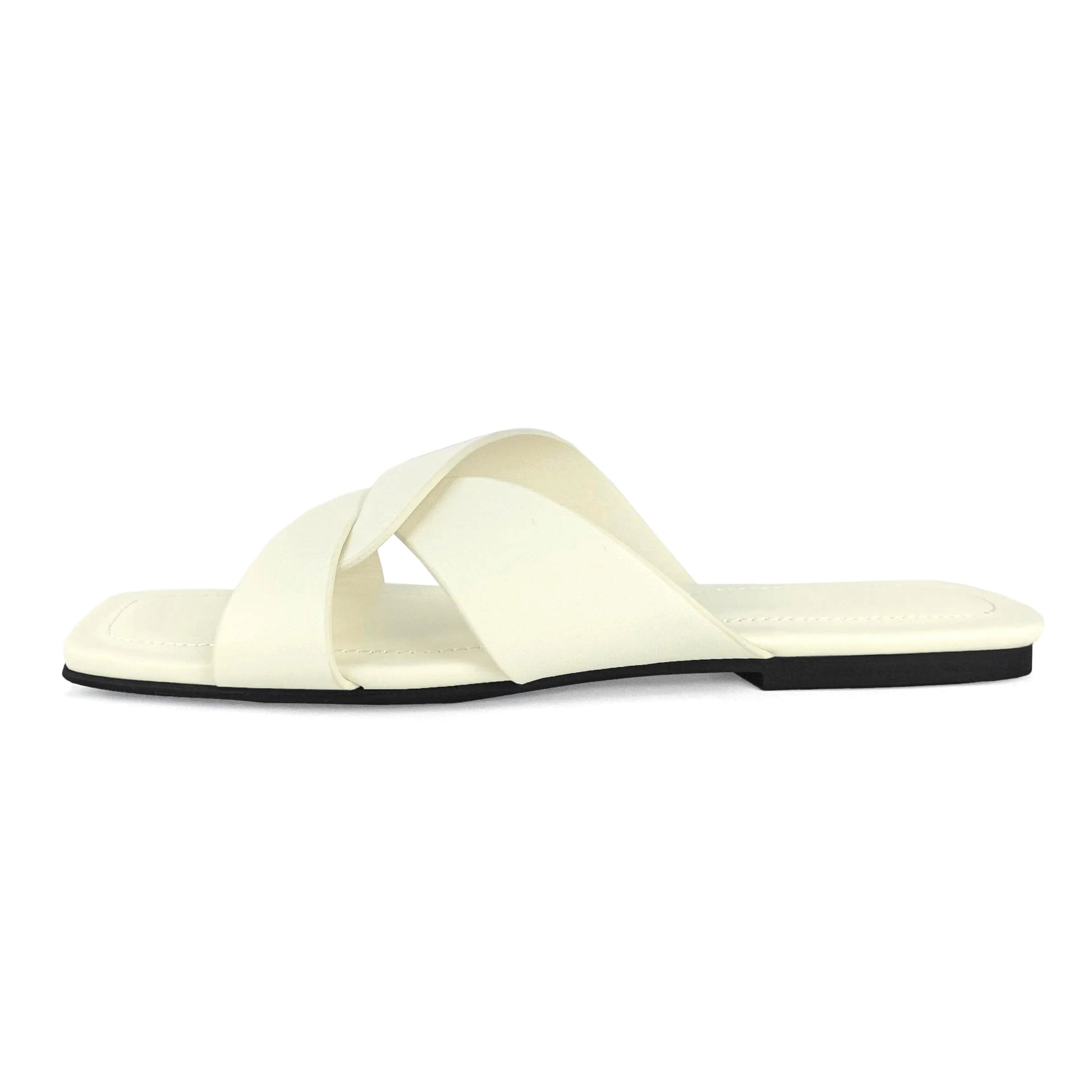 ZAZB Brand Customized Women's Shoes Luxury Flat Bottom Beige Slippers