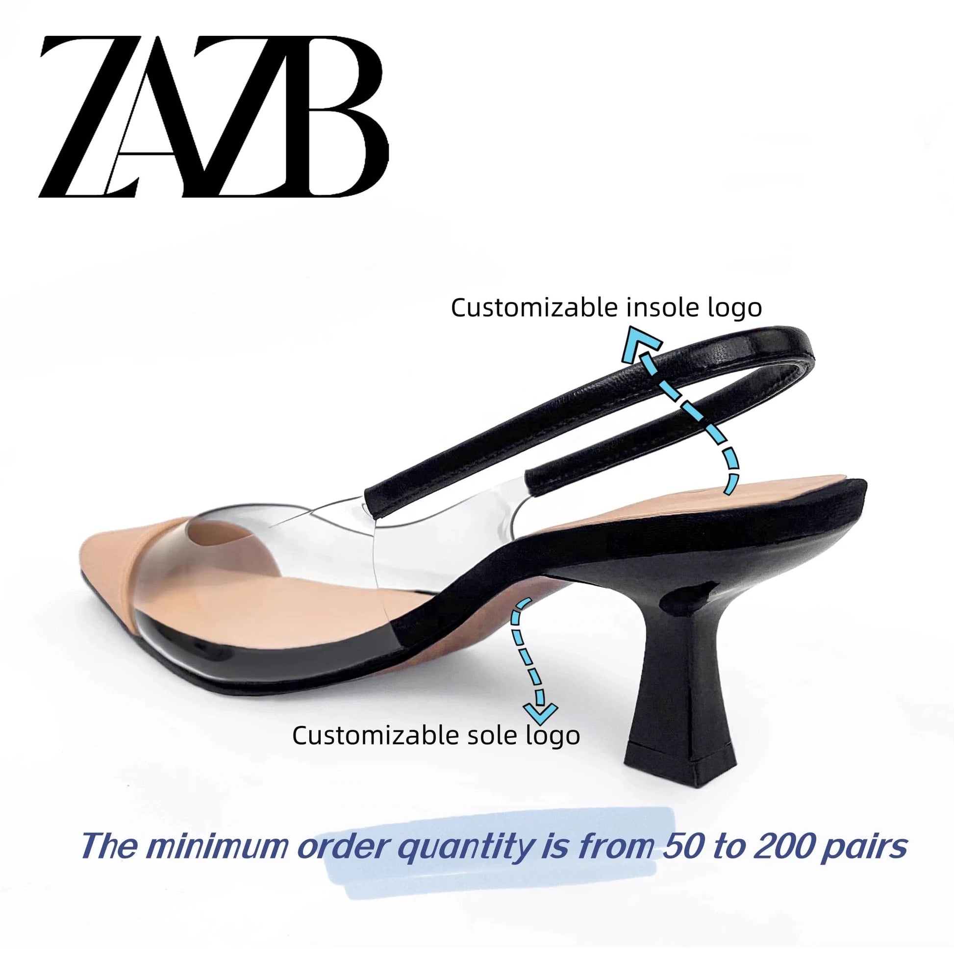 ZAZB Brand Women's Customized Apricot High Heel Transparent Fabric Sandals Bridal Shoes Elegant Women