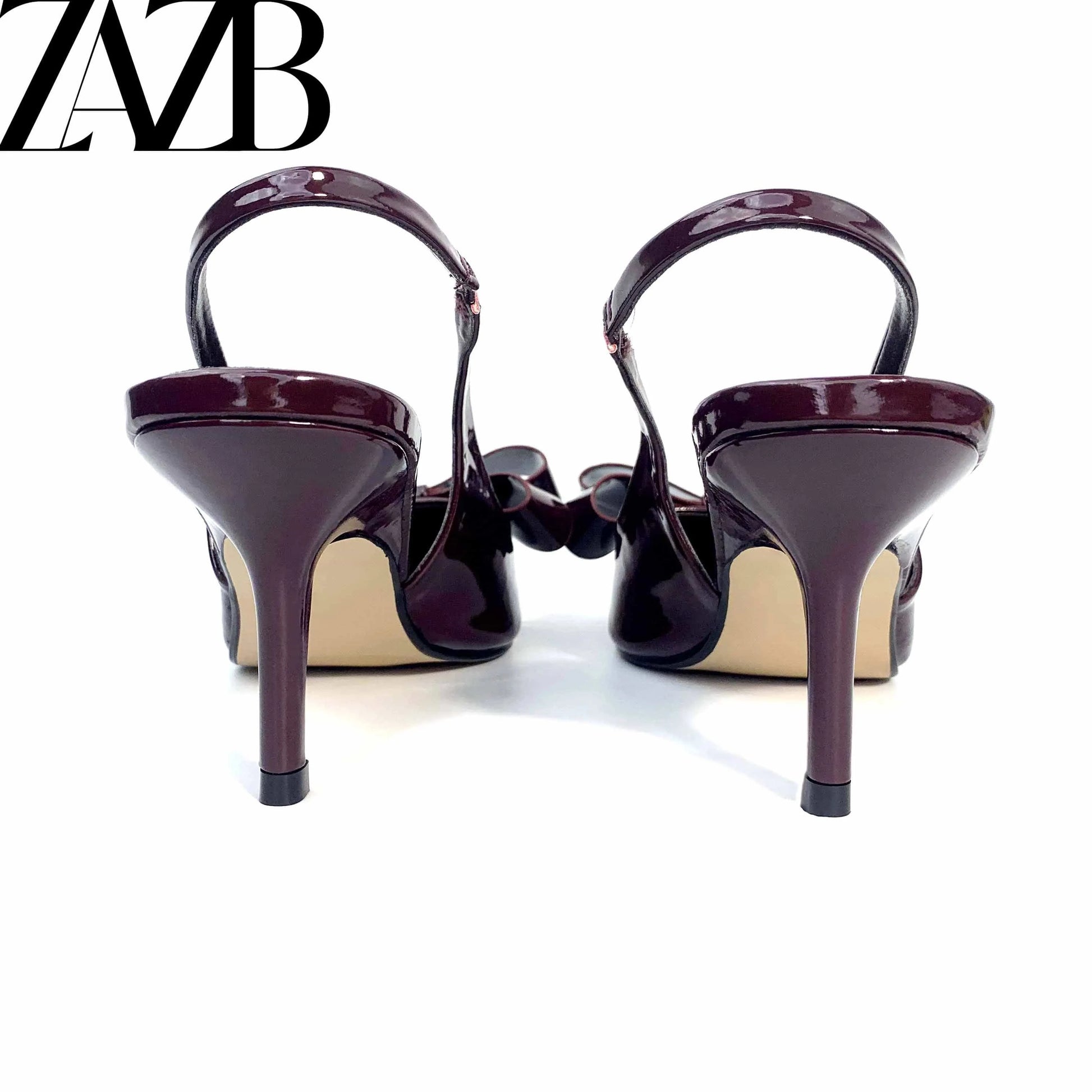 ZAZB Brand Women's Customized Leather Bow Decoration High Heel Sandals Slim Fit Wedding Bride Elegant Woman