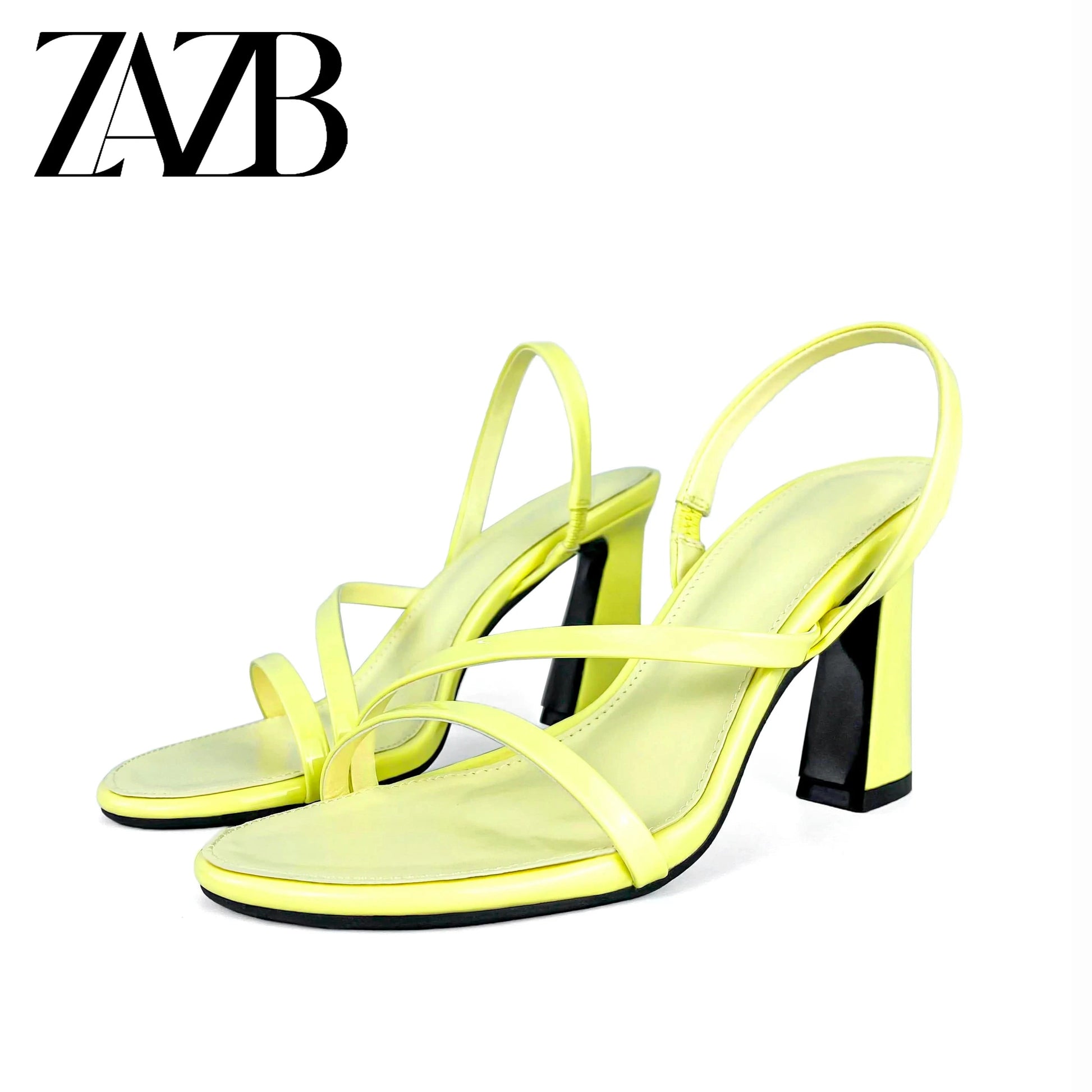 ZAZB Brand Women's Customized Leather High Heel Sandals Slim Fit Wedding Bride Elegant Woman