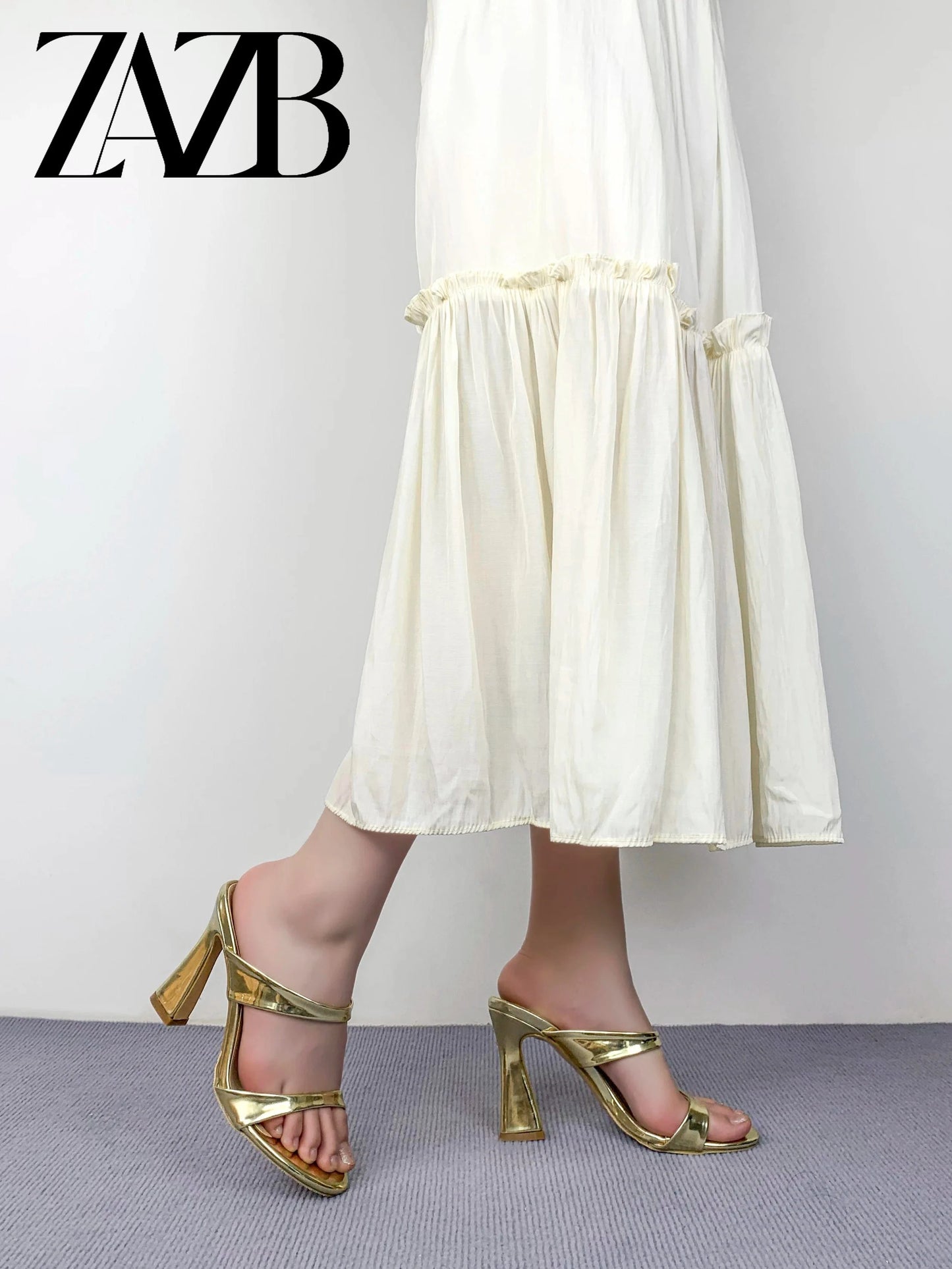 ZAZB Customized designer shoes slippers Women's and women's high heel slippers Luxury women's fashion