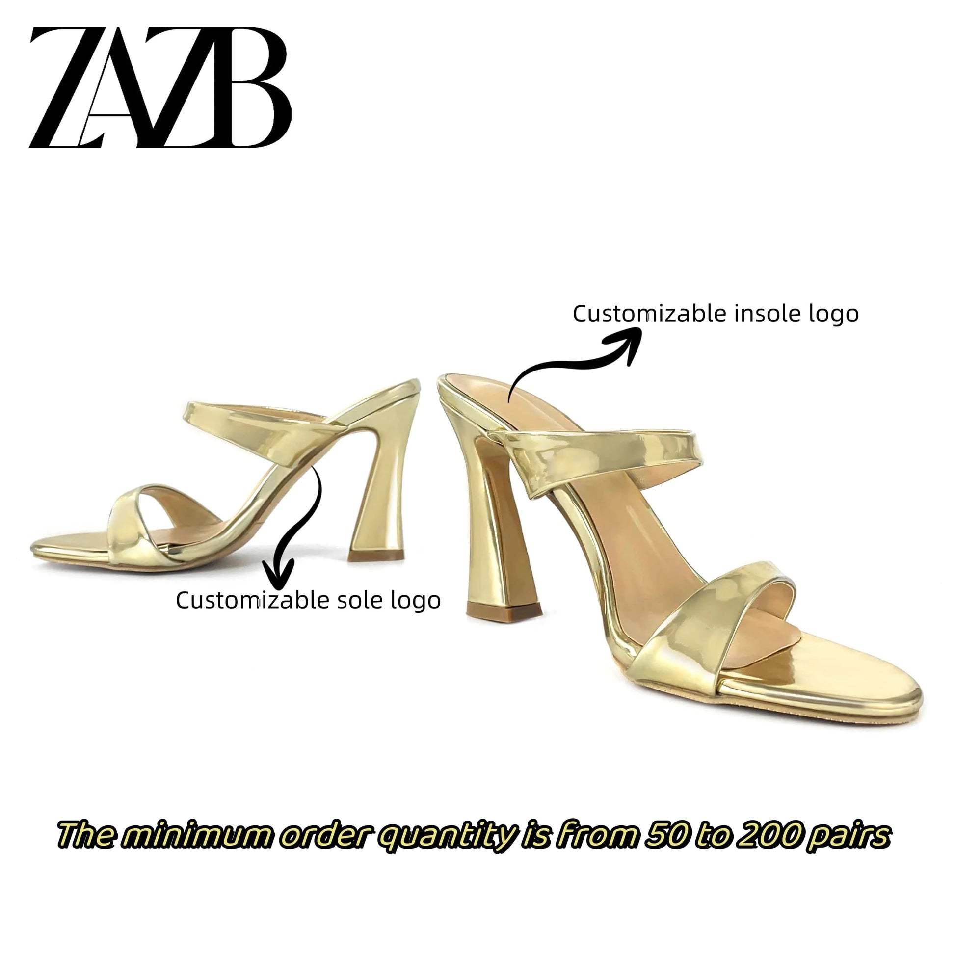 ZAZB Customized designer shoes slippers Women's and women's high heel slippers Luxury women's fashion