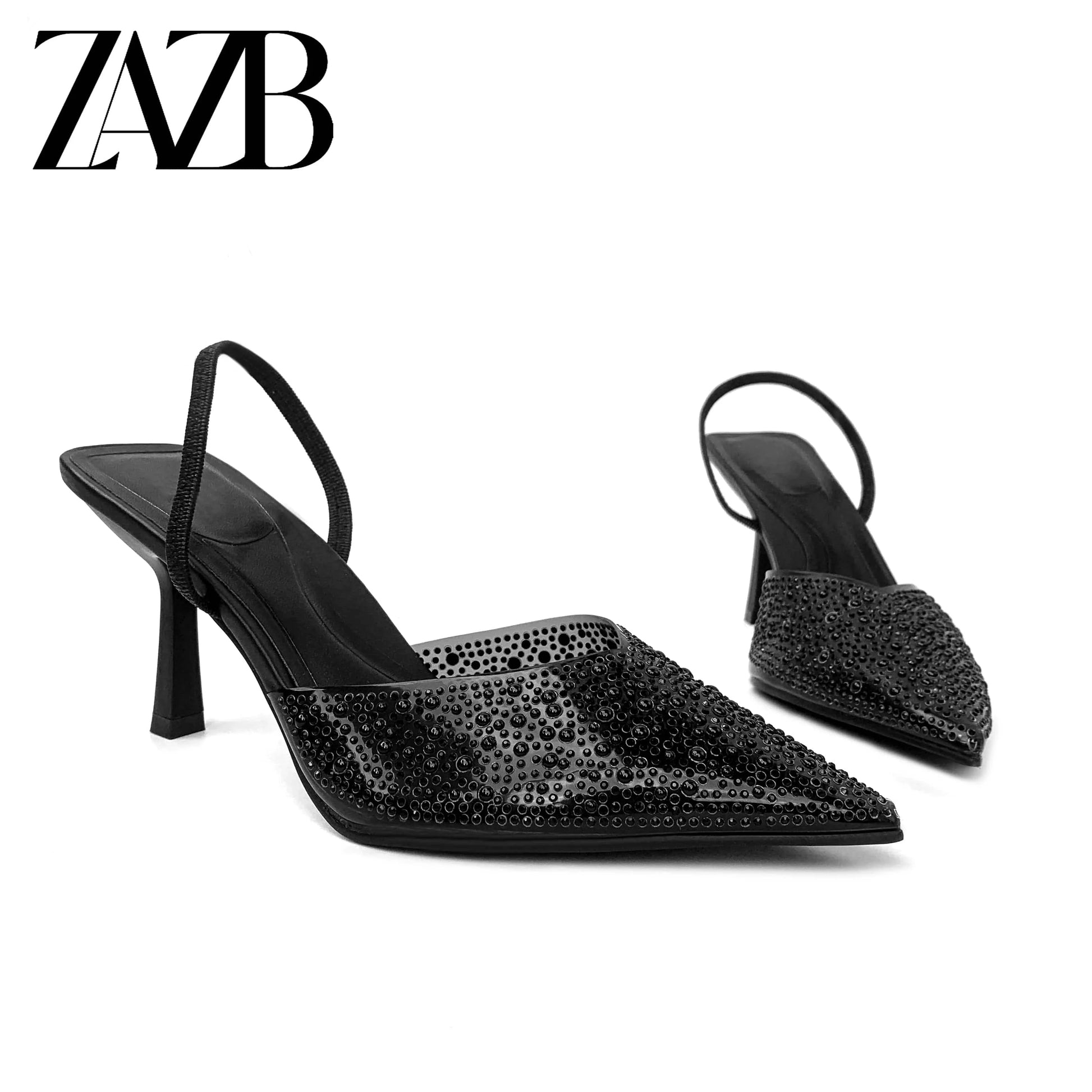 ZAZB Customized exquisite and fashionable women's high heels, women's pearl high heels sandals